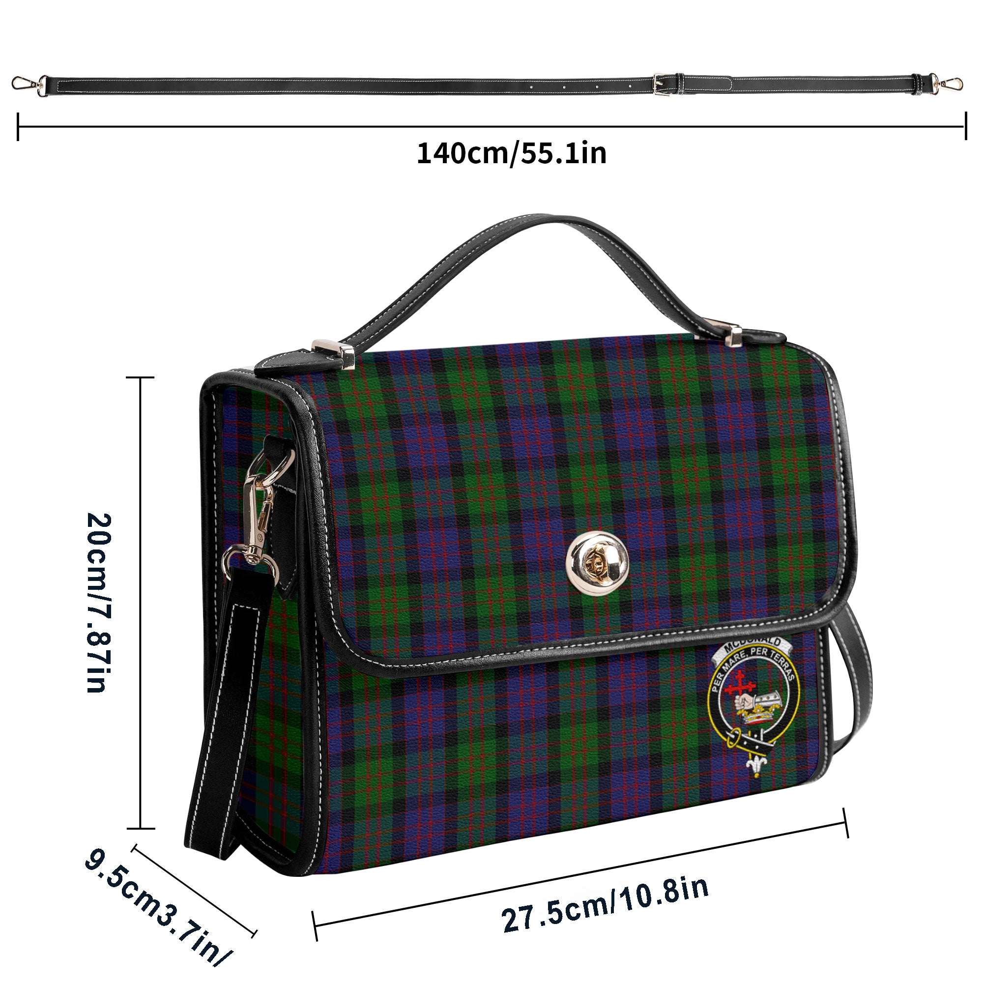 McDonald Tartan Crest Satchel Bag