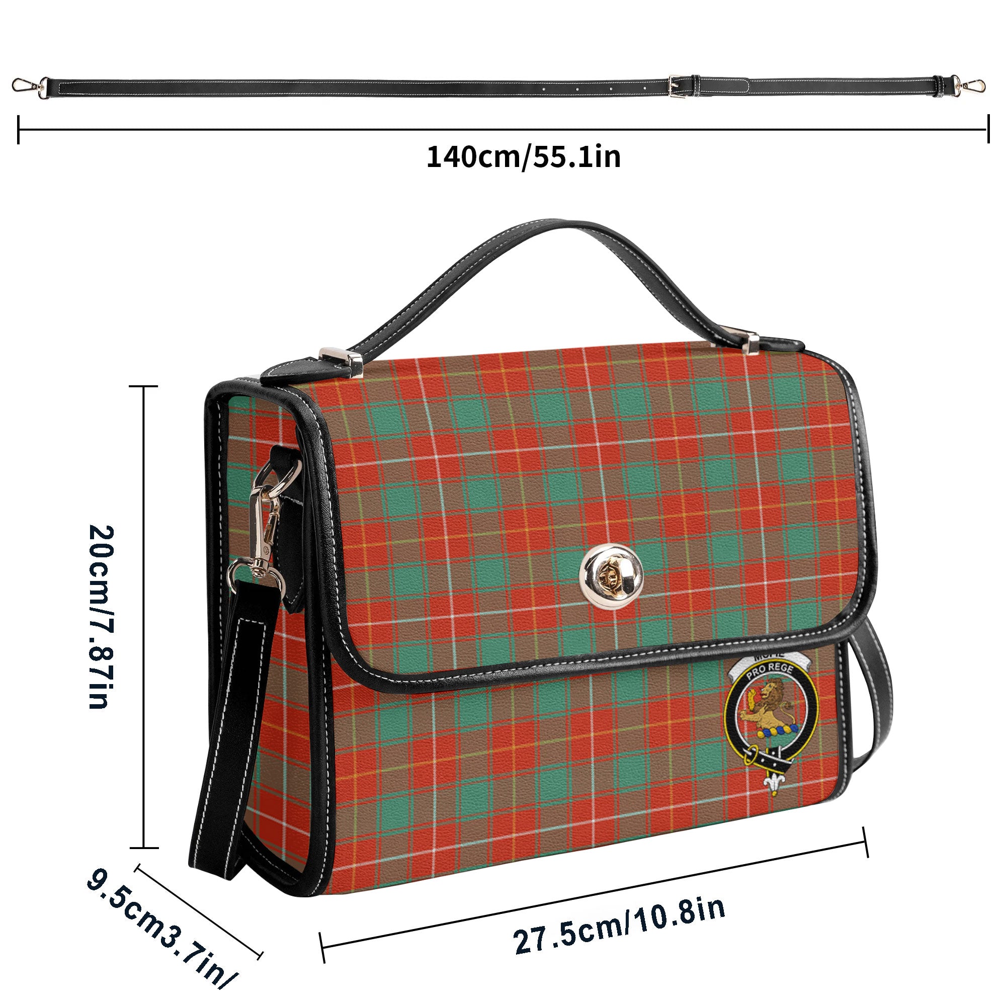McFie Ancient Tartan Crest Satchel Bag