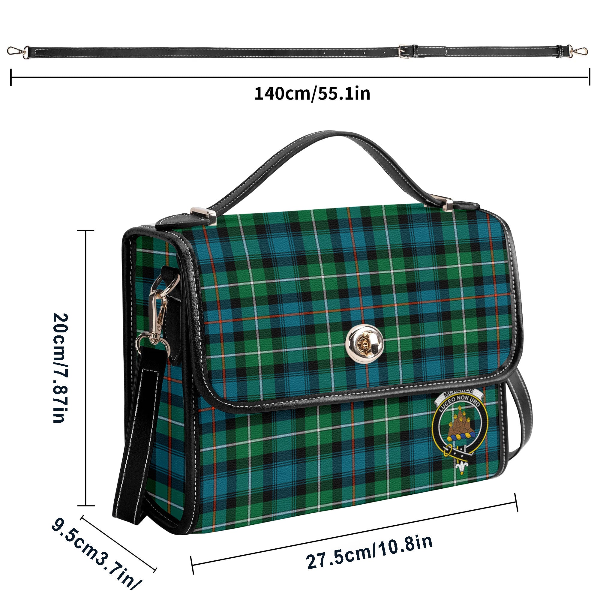 McKenzie Ancient Tartan Crest Satchel Bag