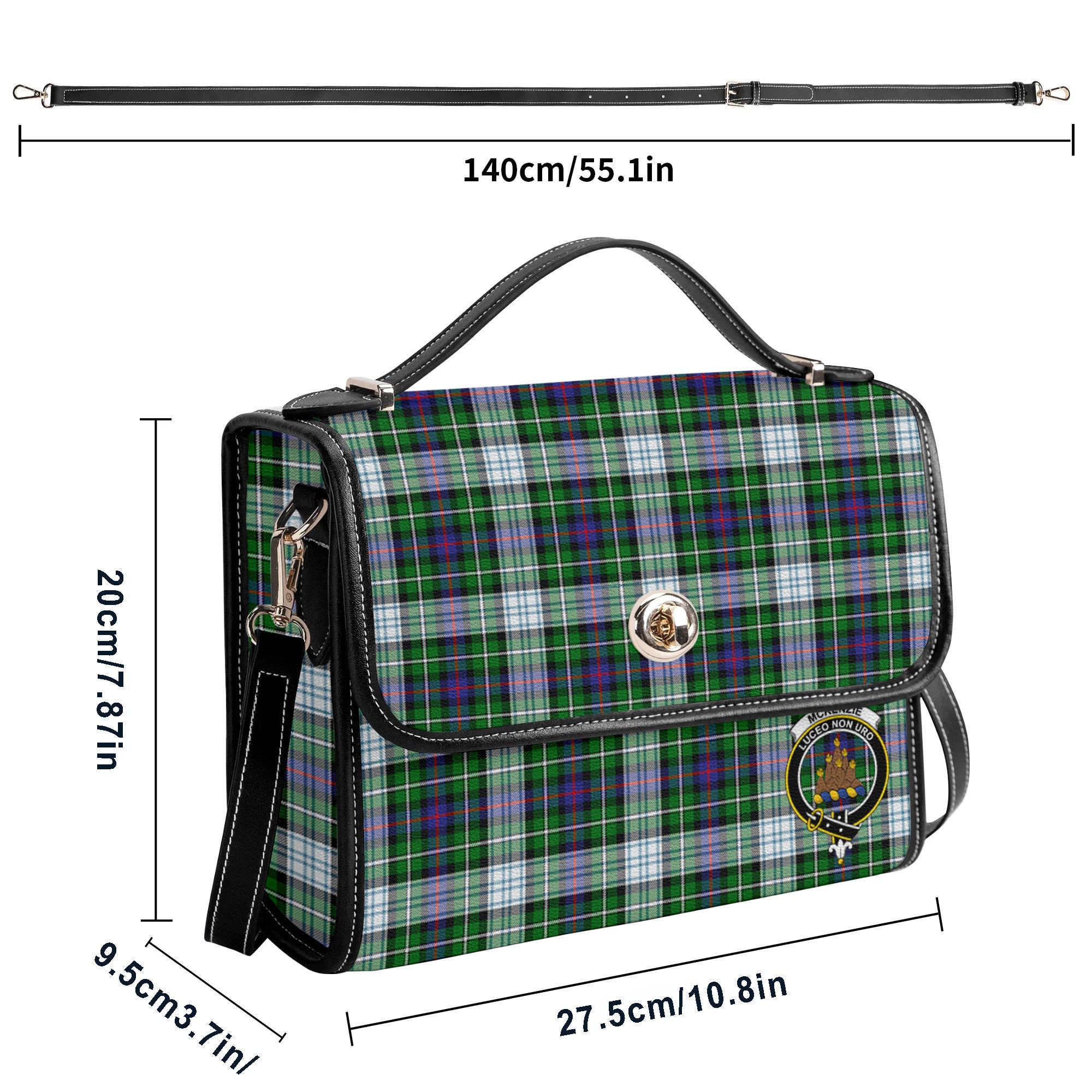 McKenzie Dress Modern Tartan Crest Satchel Bag