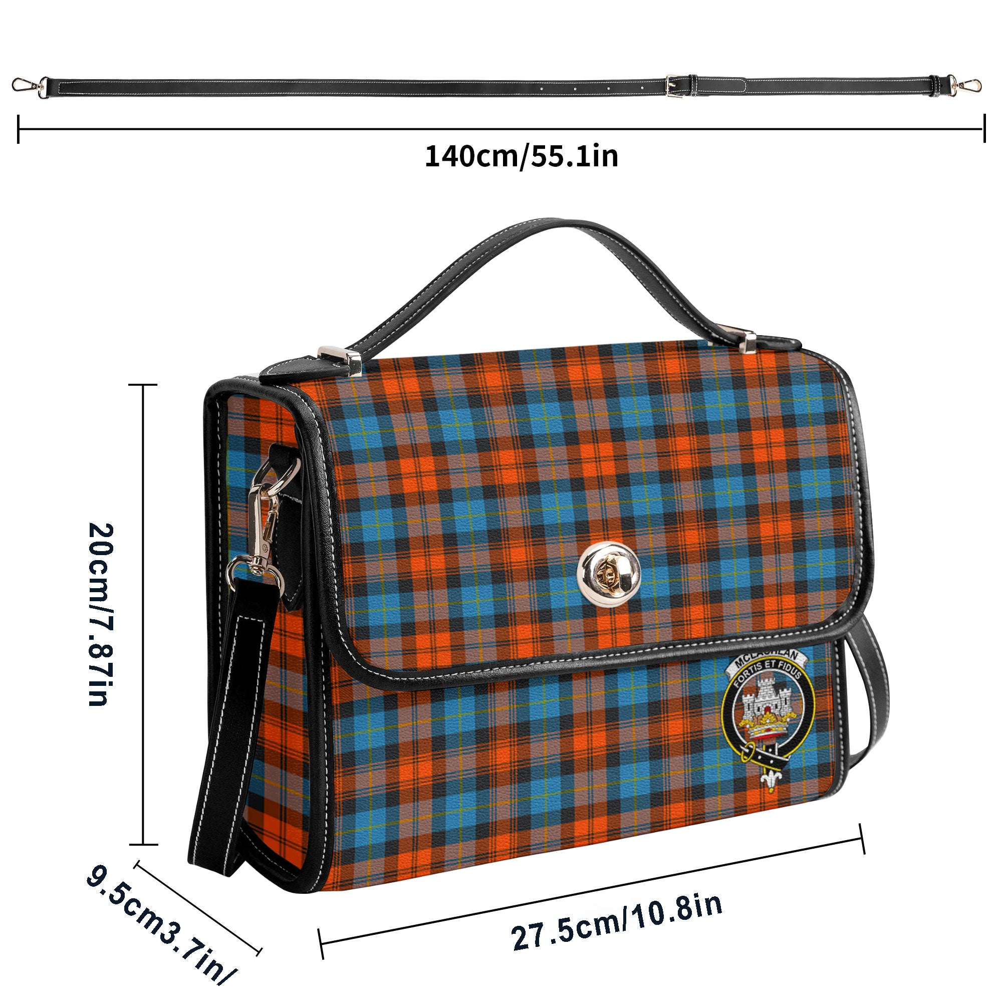 McLachlan Ancient Tartan Crest Satchel Bag