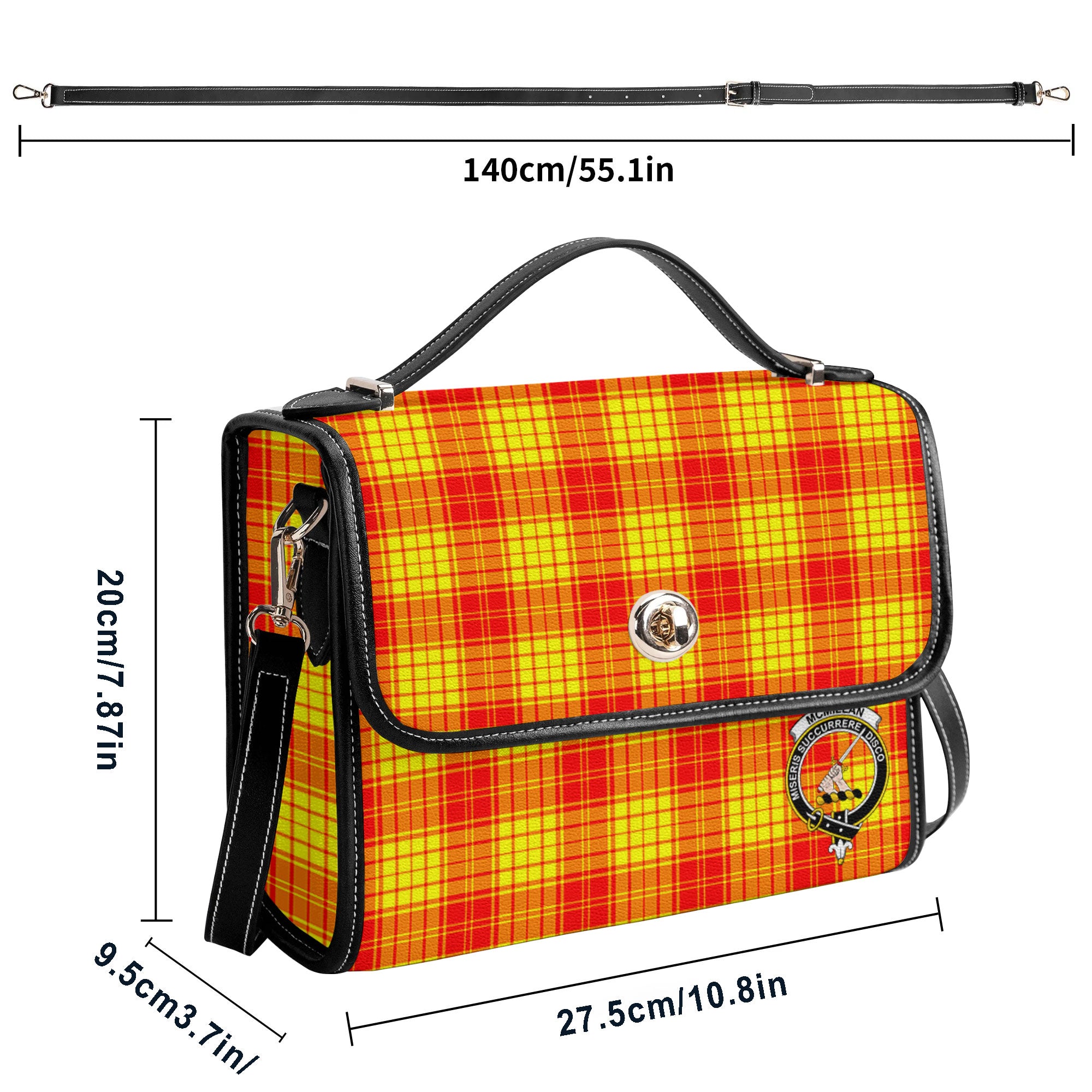McMillan Clan Tartan Crest Satchel Bag