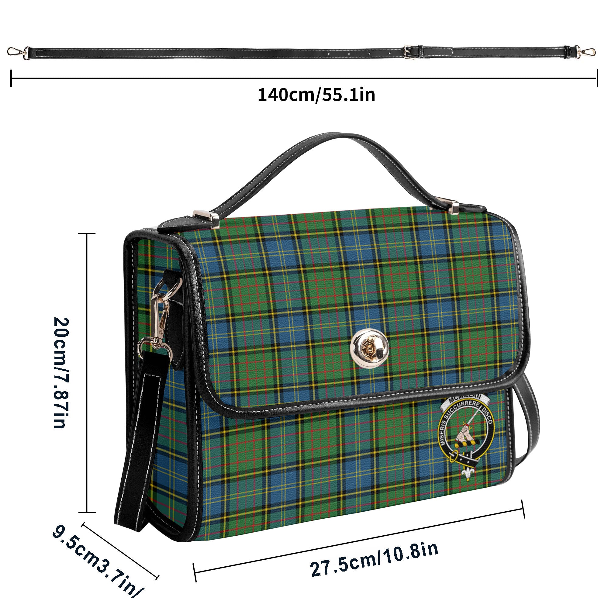 McMillan Hunting Ancient Tartan Crest Satchel Bag