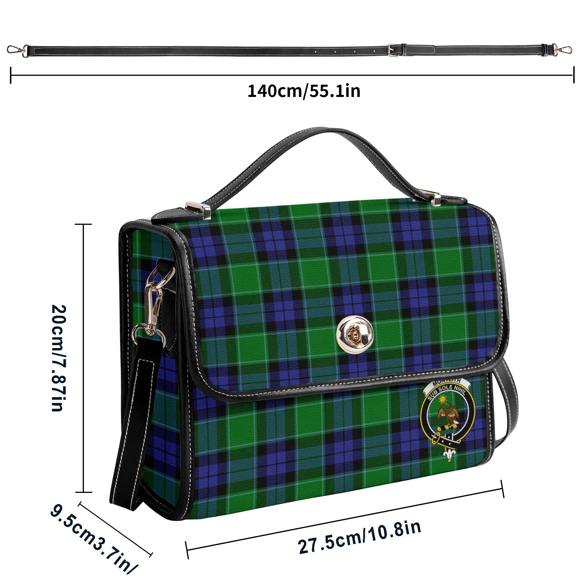 Monteith Tartan Crest Satchel Bag