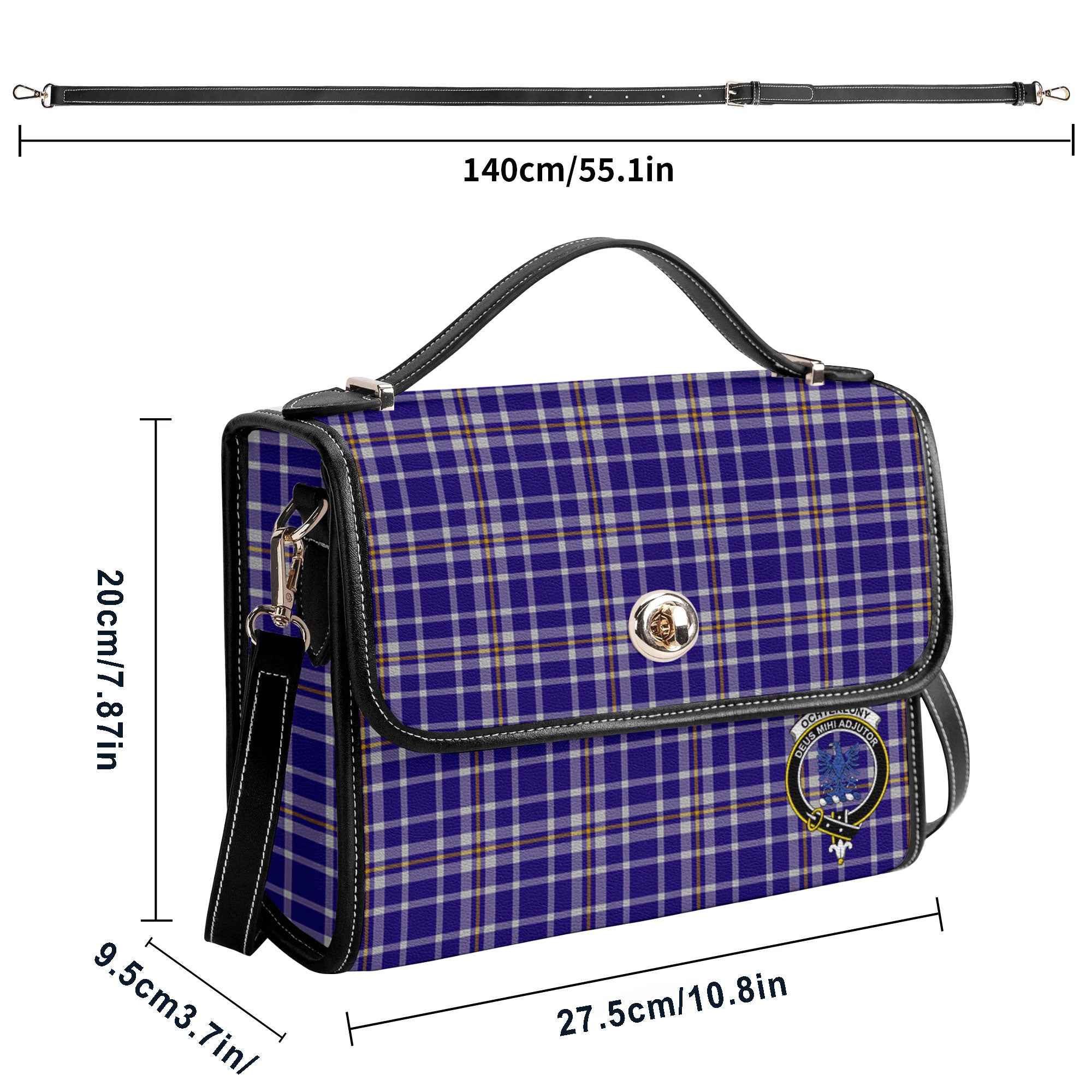 Ochterlony Tartan Crest Satchel Bag