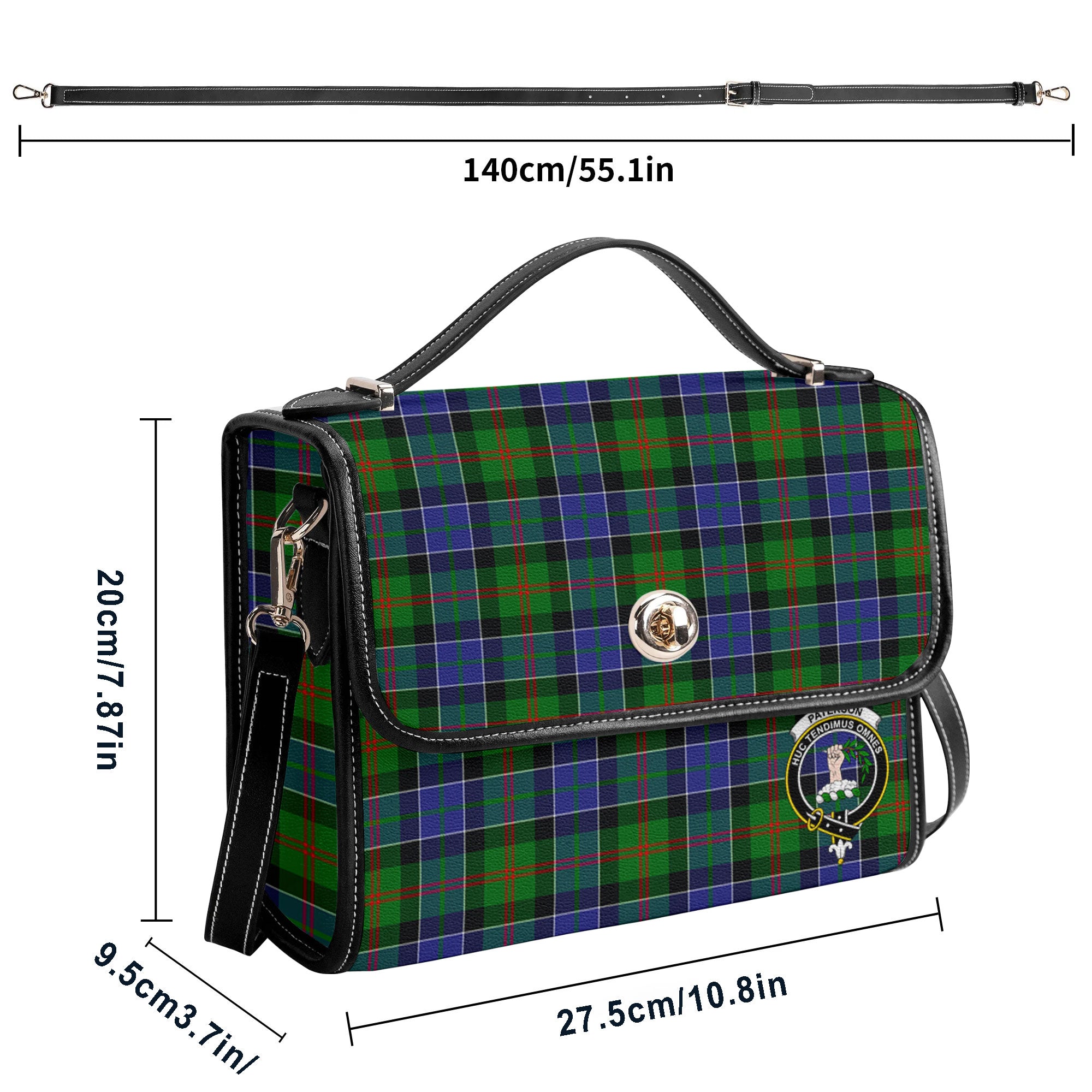 Paterson Tartan Crest Satchel Bag