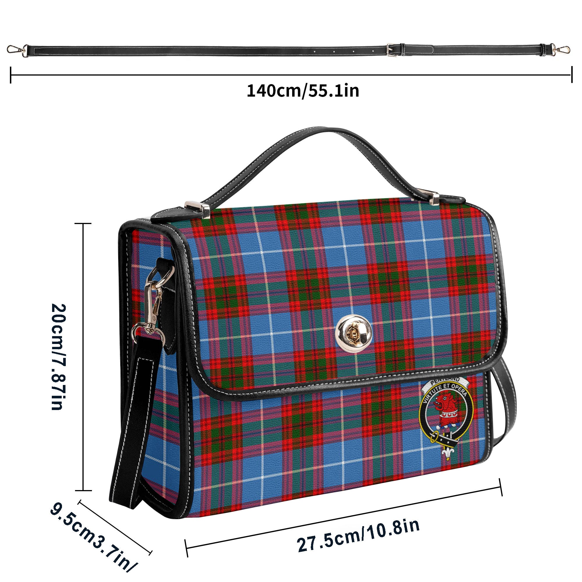 Pentland Tartan Crest Satchel Bag