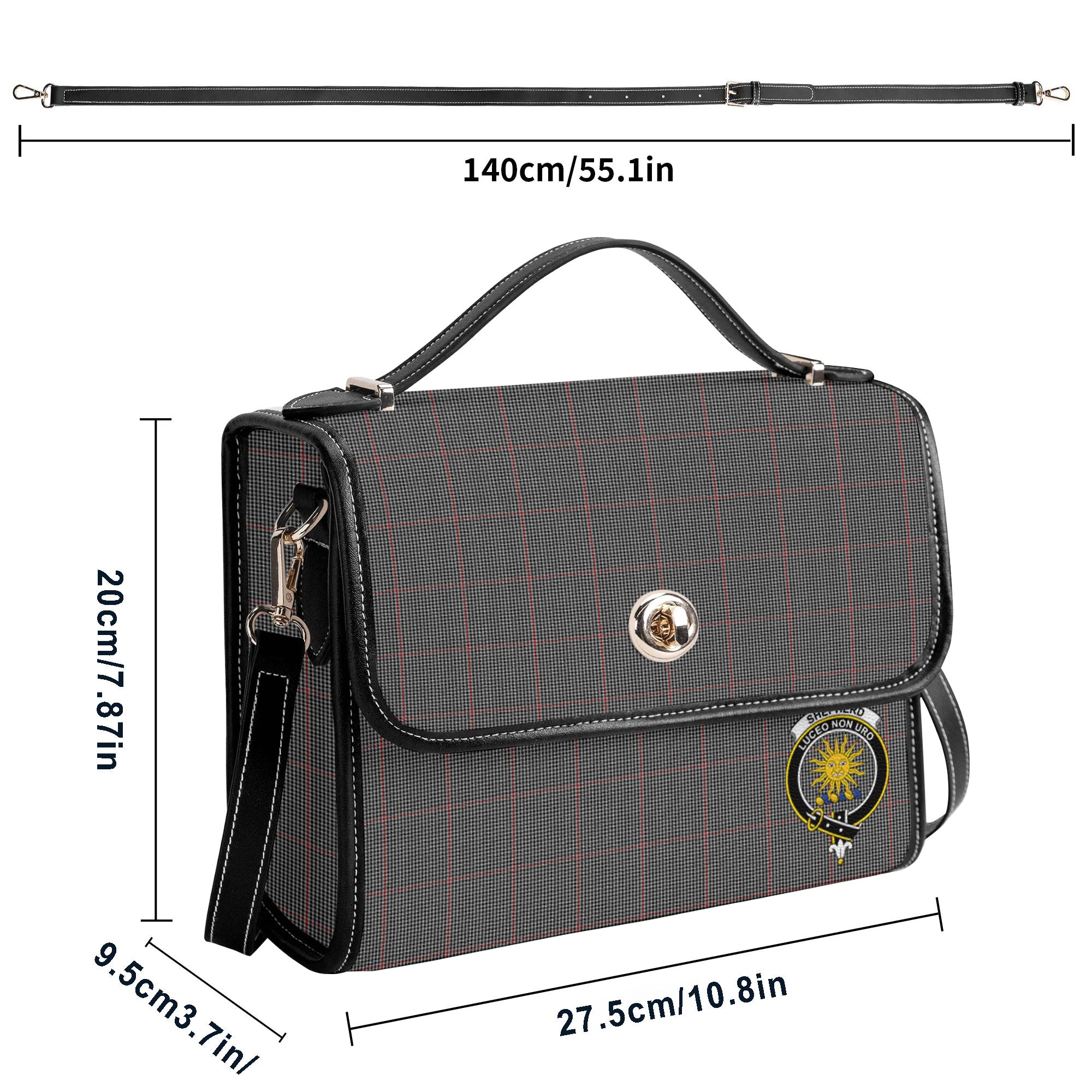 Shepherd Tartan Crest Satchel Bag