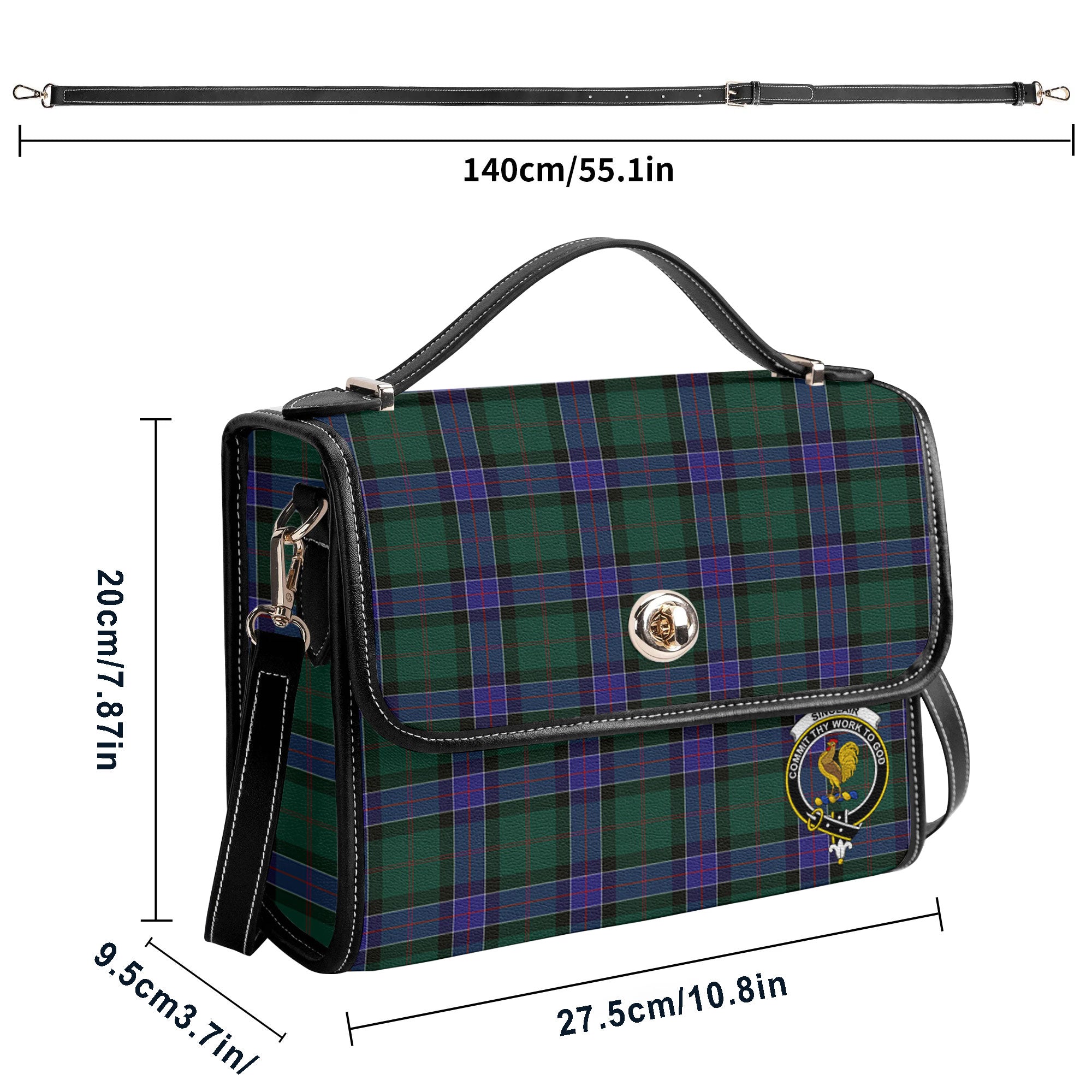 Sinclair Hunting Modern Tartan Crest Satchel Bag