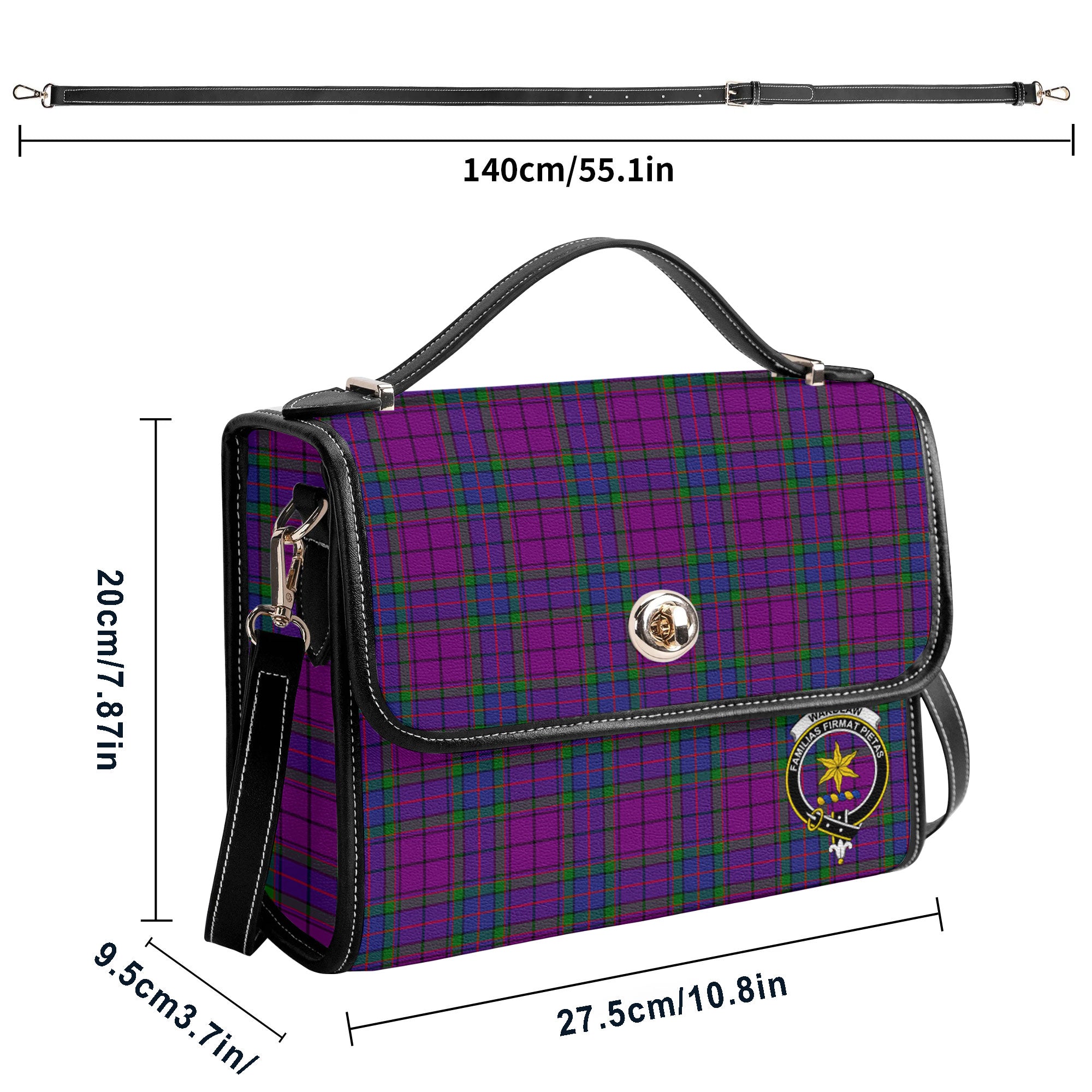 Wardlaw Modern Tartan Crest Satchel Bag