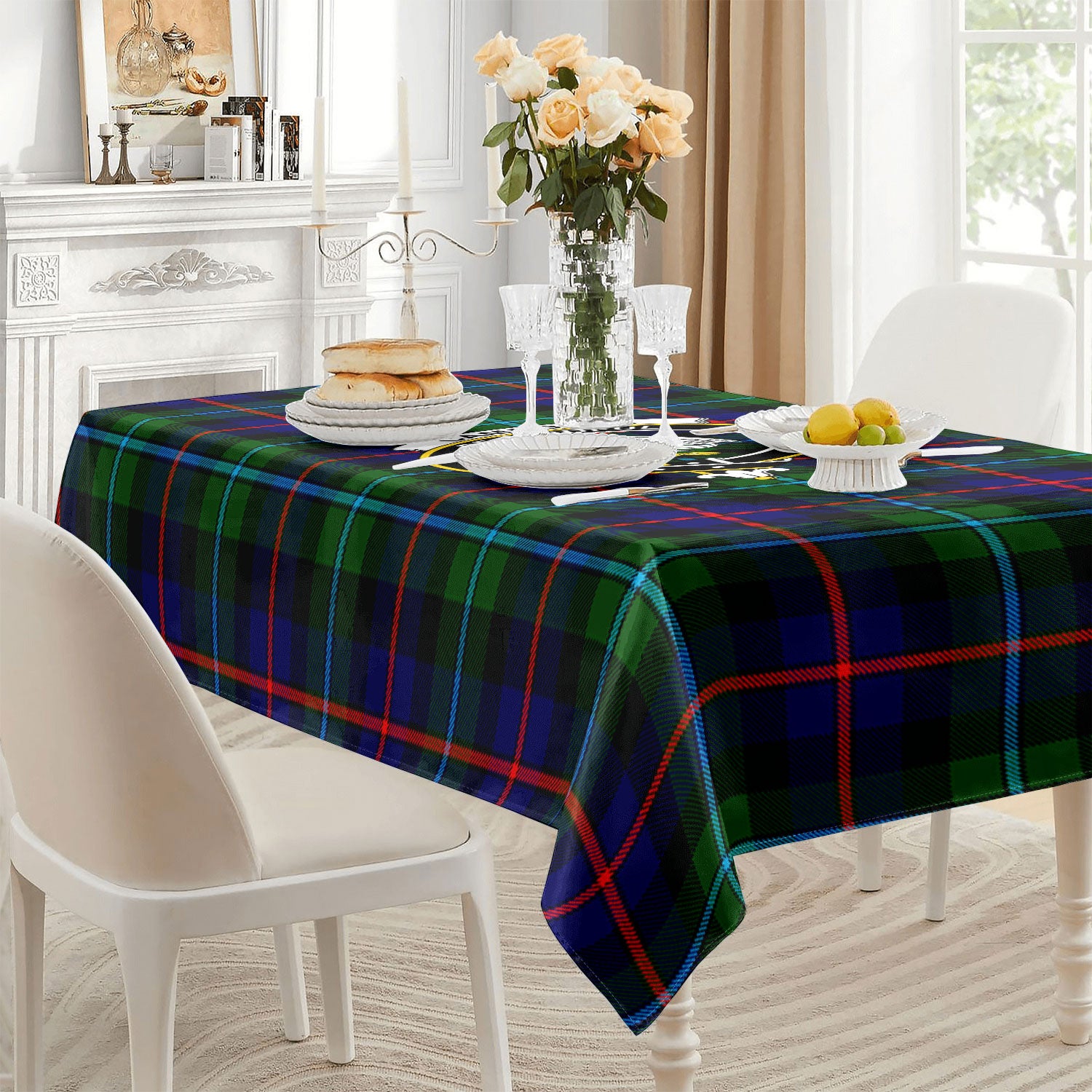 Campbell of Cawdor Modern Tartan Crest Tablecloth
