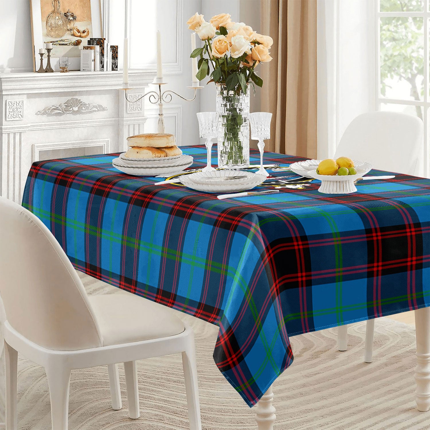 Home Ancient Tartan Crest Tablecloth