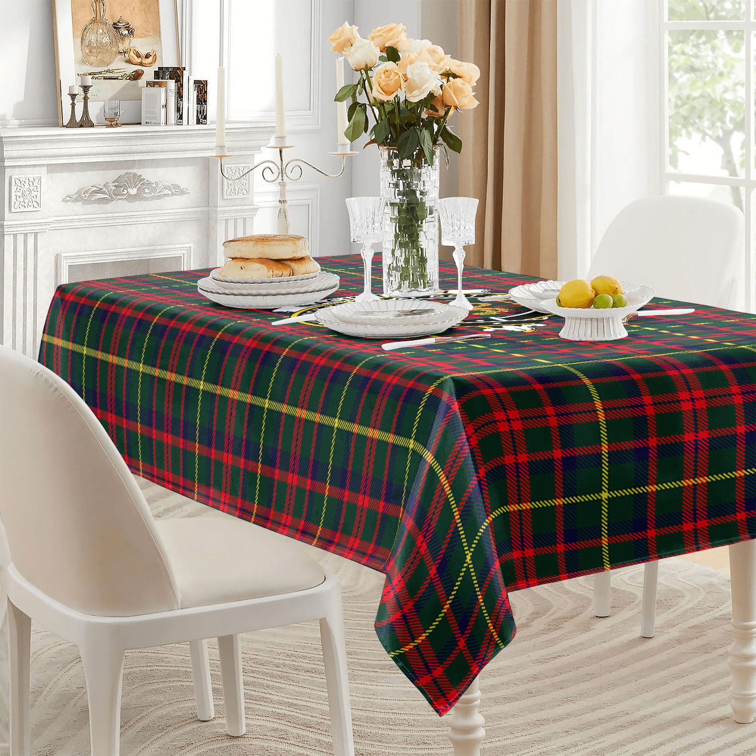 MacIntosh Hunting Modern Tartan Crest Tablecloth