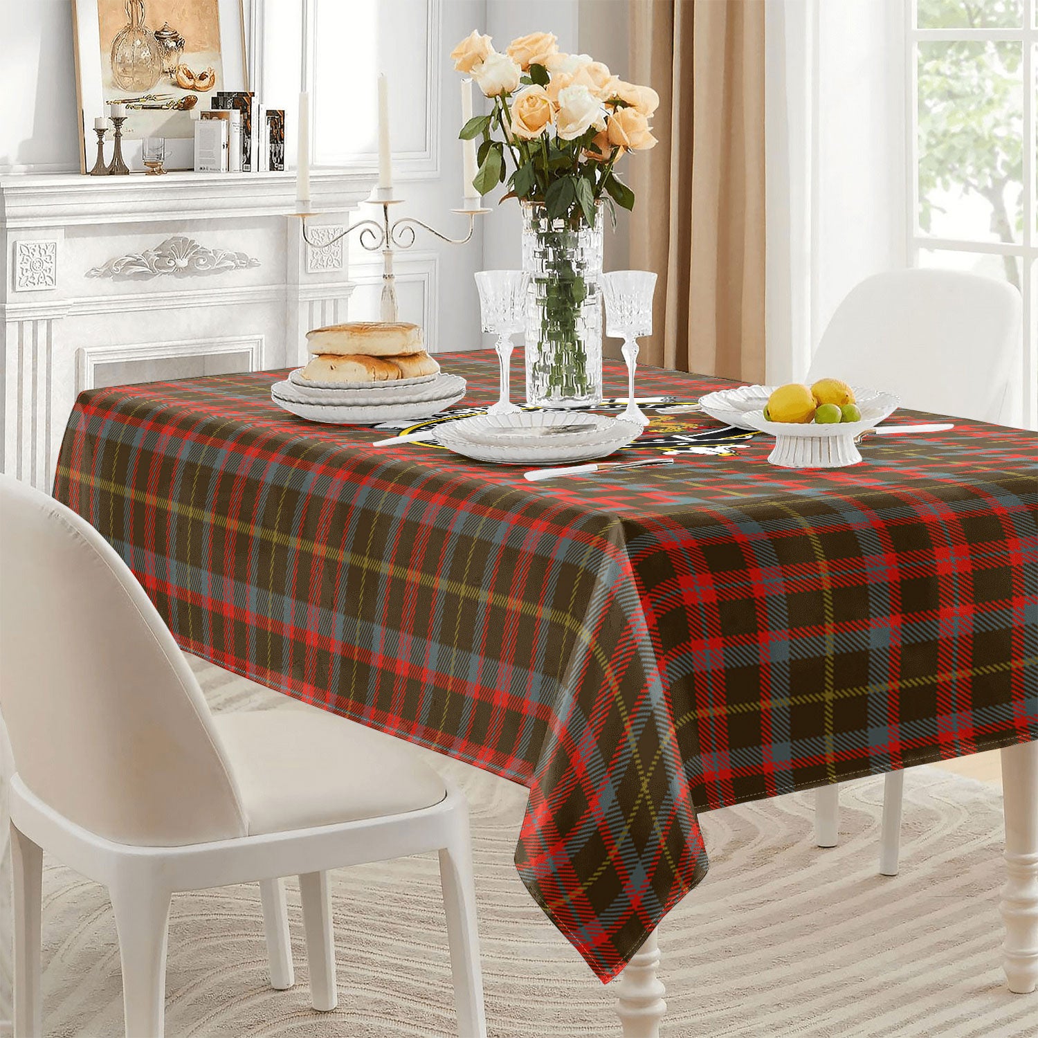 MacIntosh Hunting Weathered Tartan Crest Tablecloth