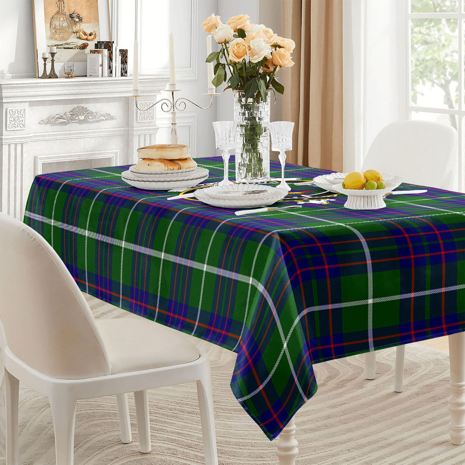 MacIntyre Hunting Modern Tartan Crest Tablecloth