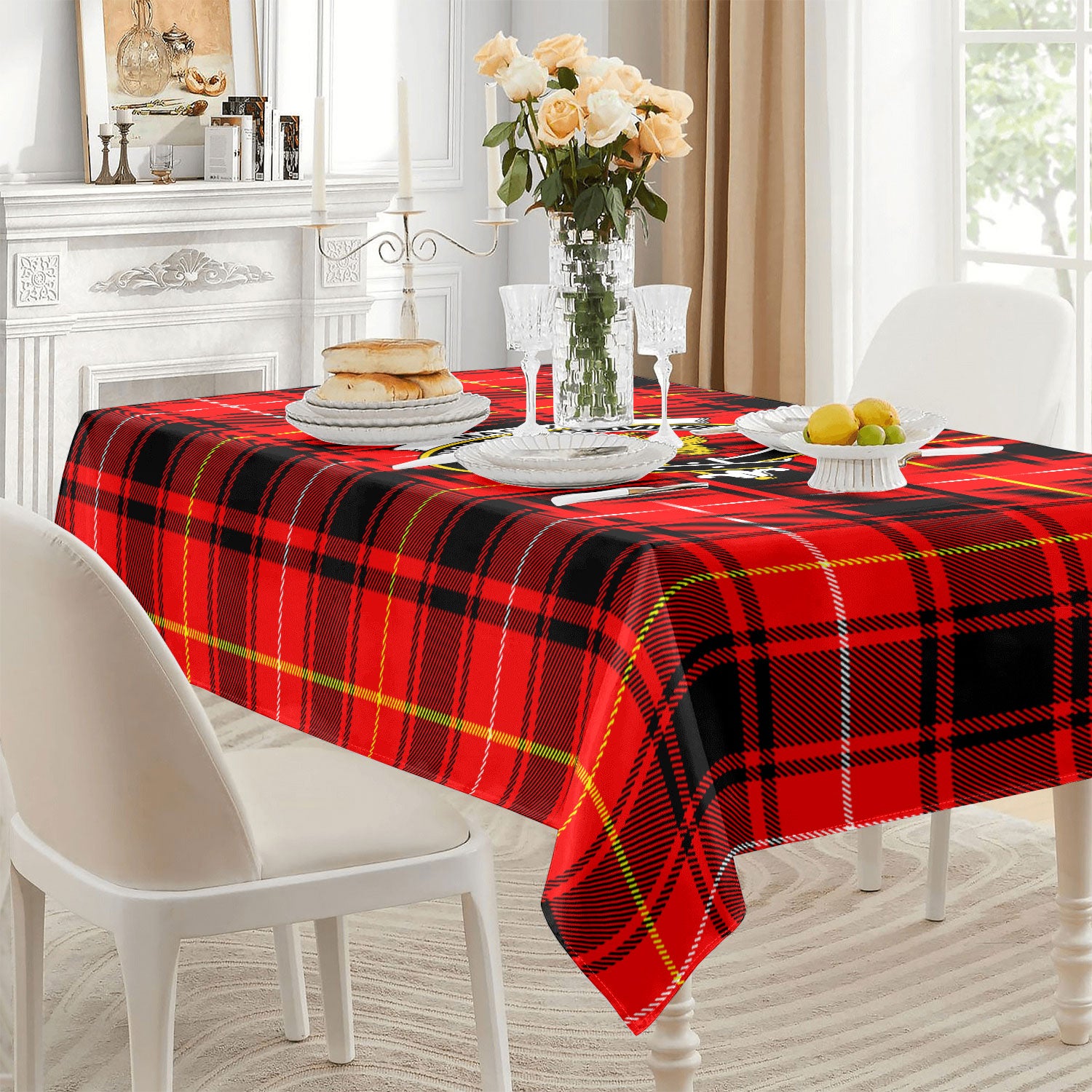 MacIver Modern Tartan Crest Tablecloth