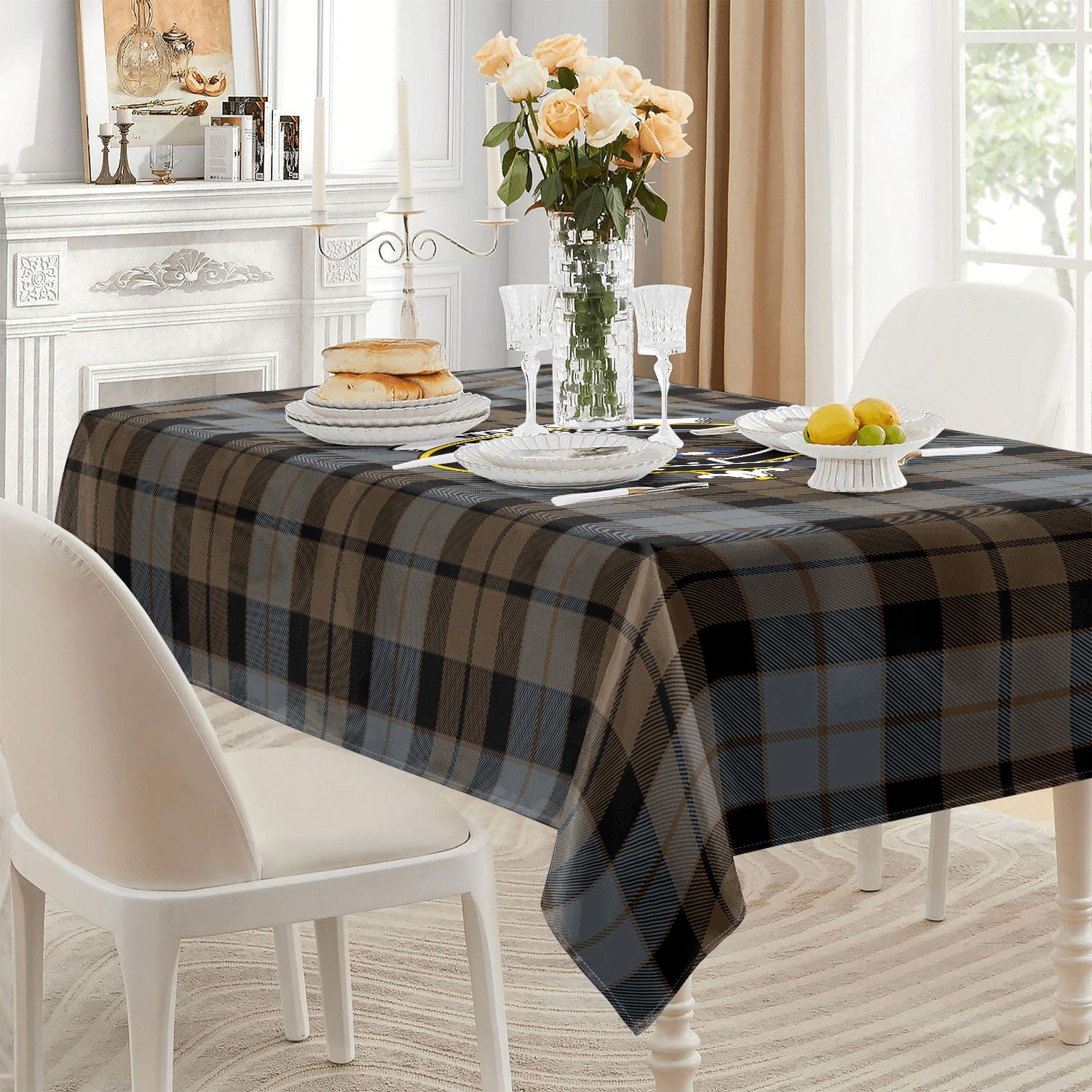 MacKay Weathered Tartan Crest Tablecloth
