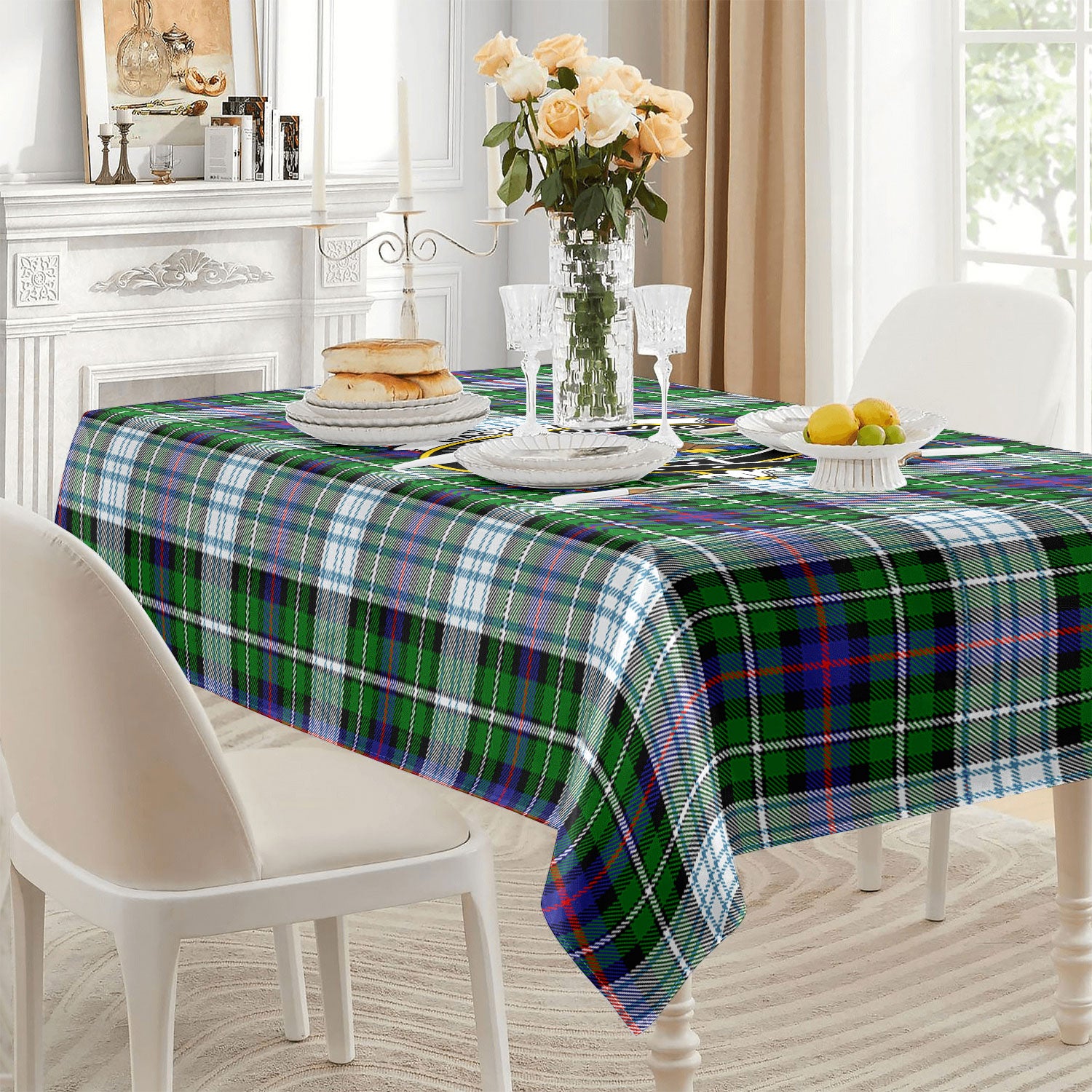 MacKenzie Dress Modern Tartan Crest Tablecloth