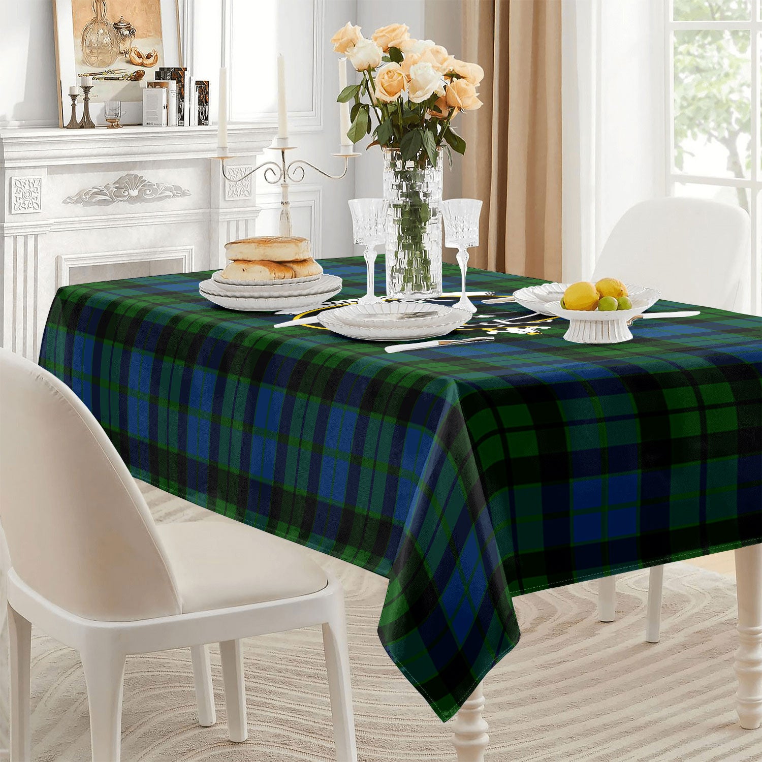 MacKie Tartan Crest Tablecloth