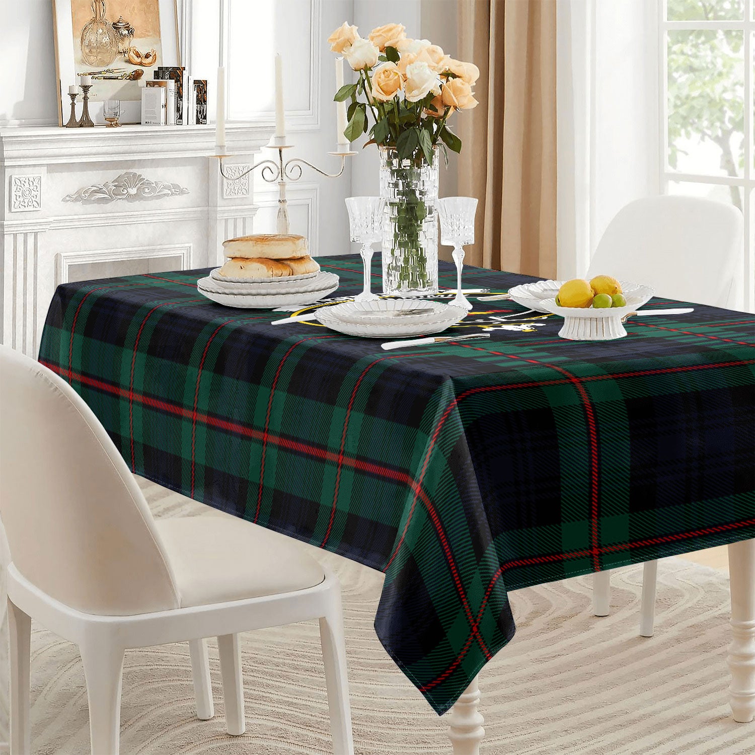 MacKinlay Modern Tartan Crest Tablecloth