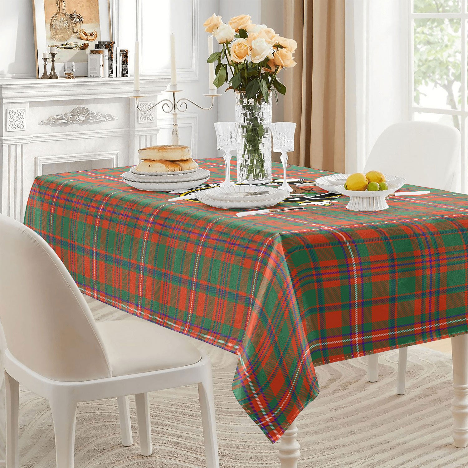 MacKinnon Ancient Tartan Crest Tablecloth