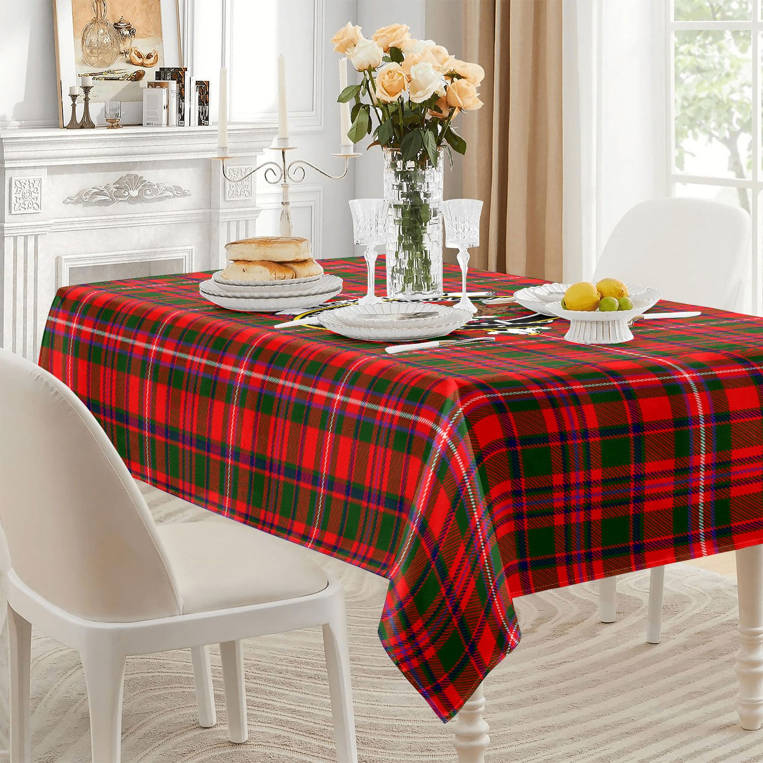 MacKinnon Modern Tartan Crest Tablecloth