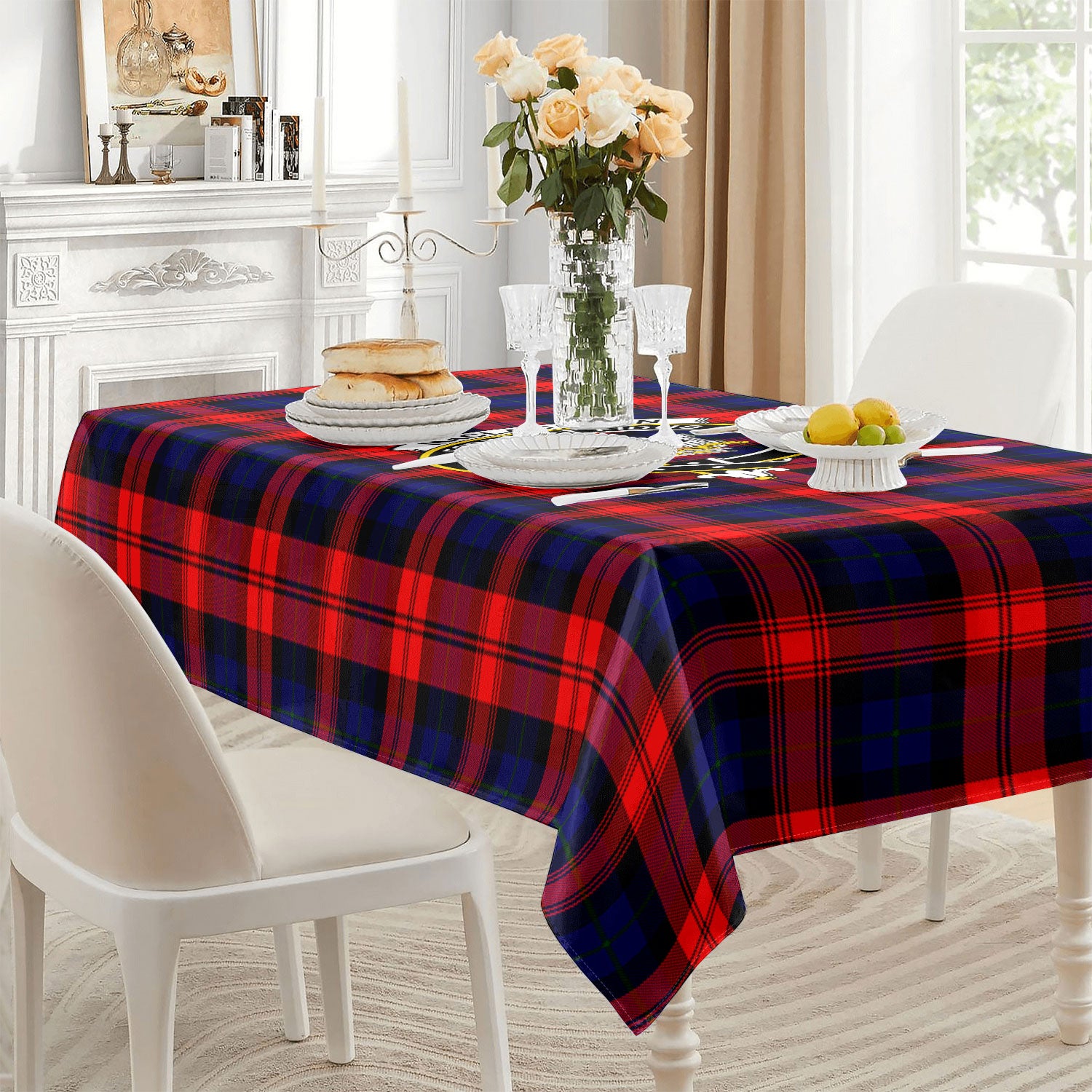 MacLachlan Modern Tartan Crest Tablecloth