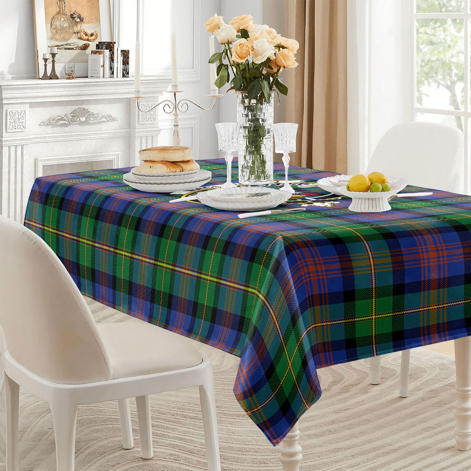 MacLennan Ancient Tartan Crest Tablecloth