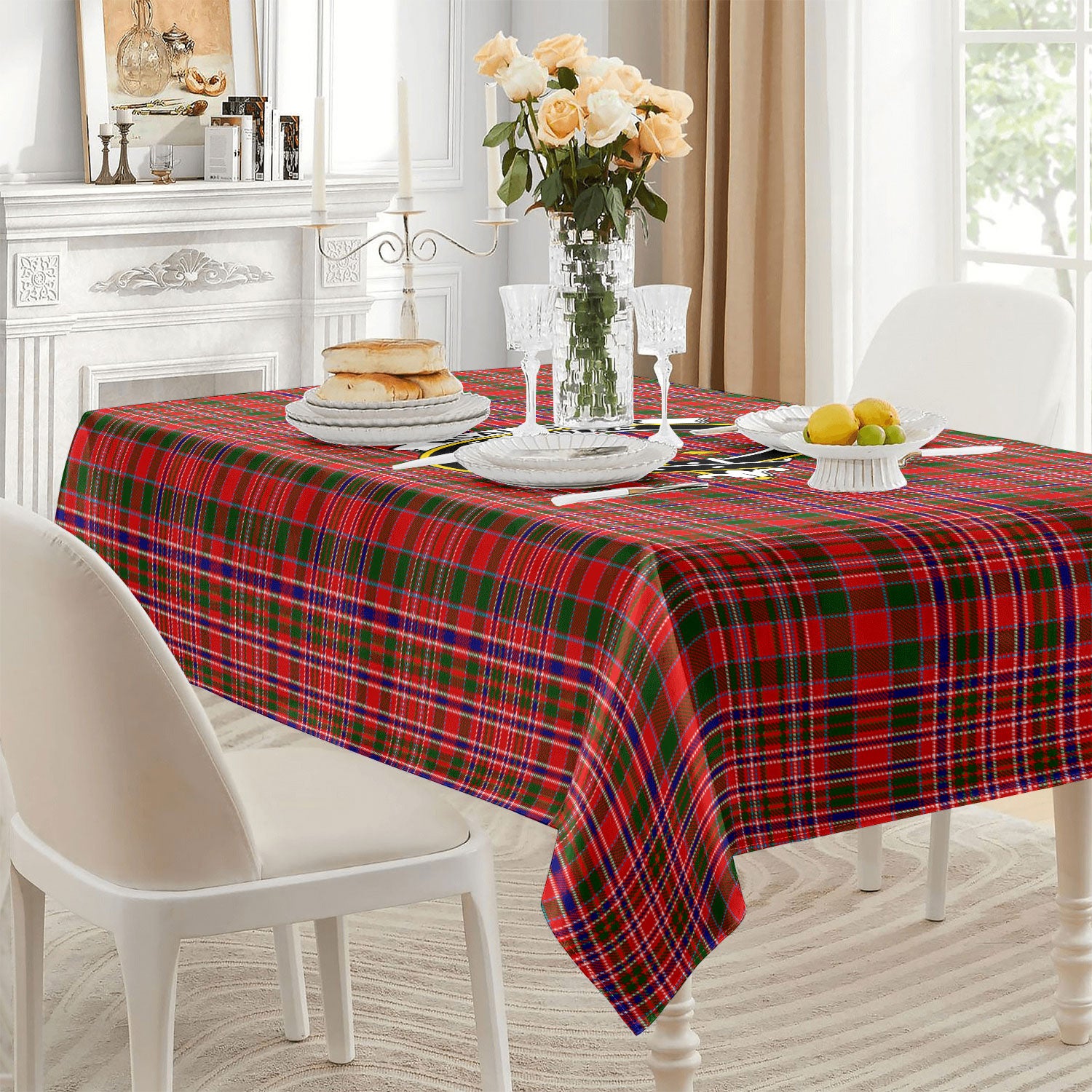 McAlister Modern Tartan Crest Tablecloth
