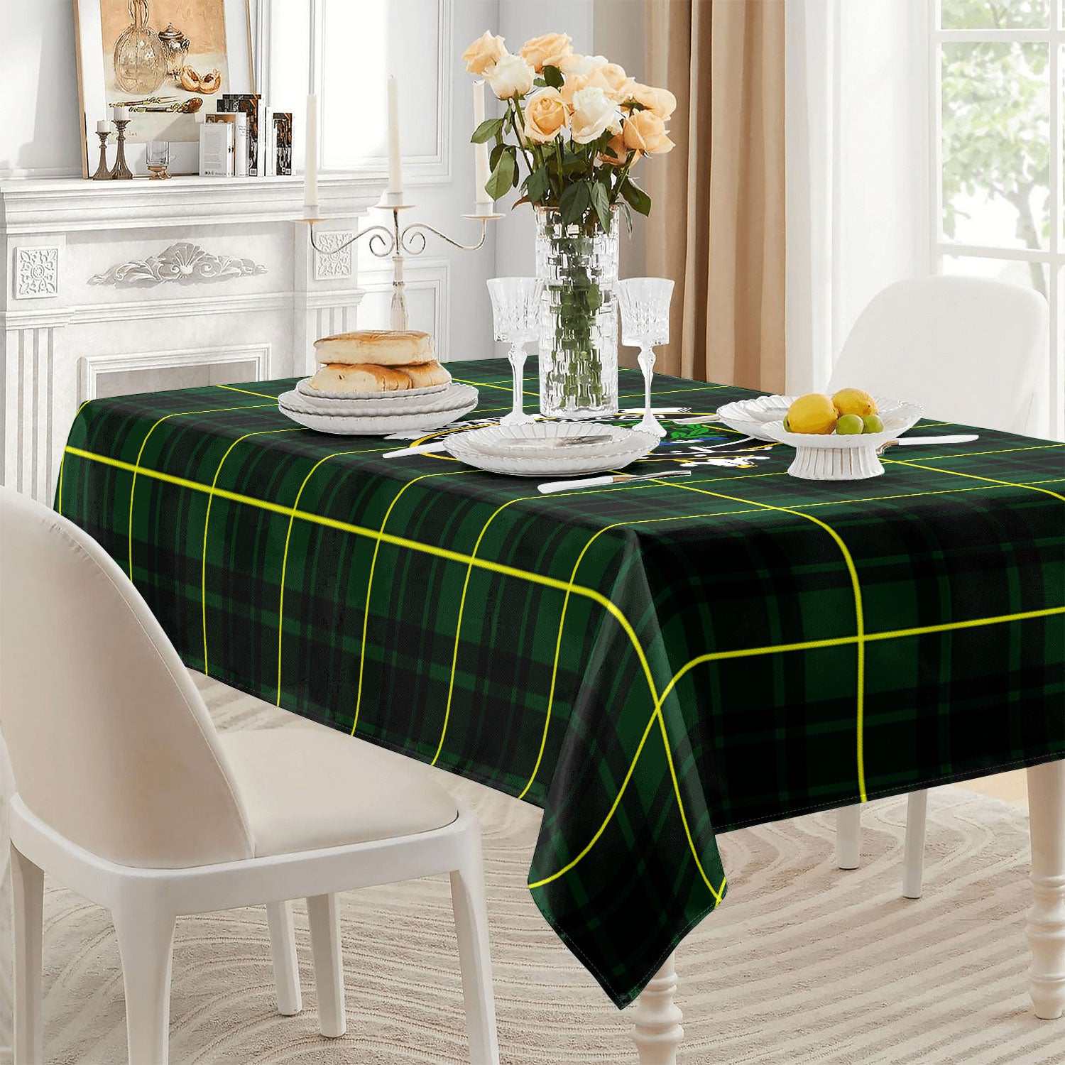 McArthur Modern Tartan Crest Tablecloth