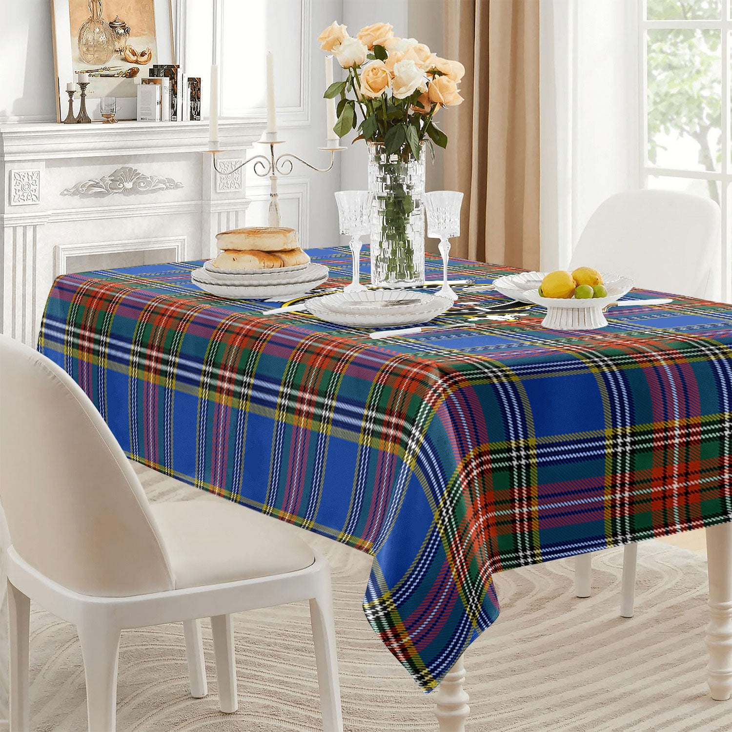 McBeth Ancient Tartan Crest Tablecloth