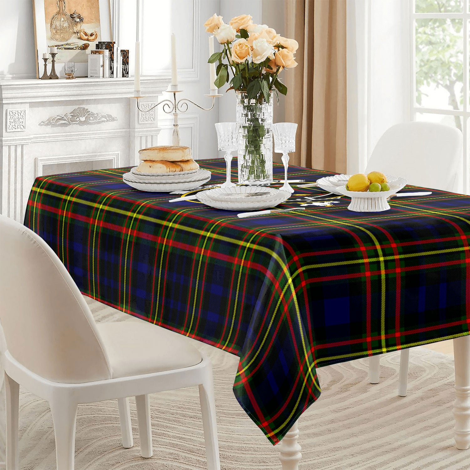 McClellan Modern Tartan Crest Tablecloth