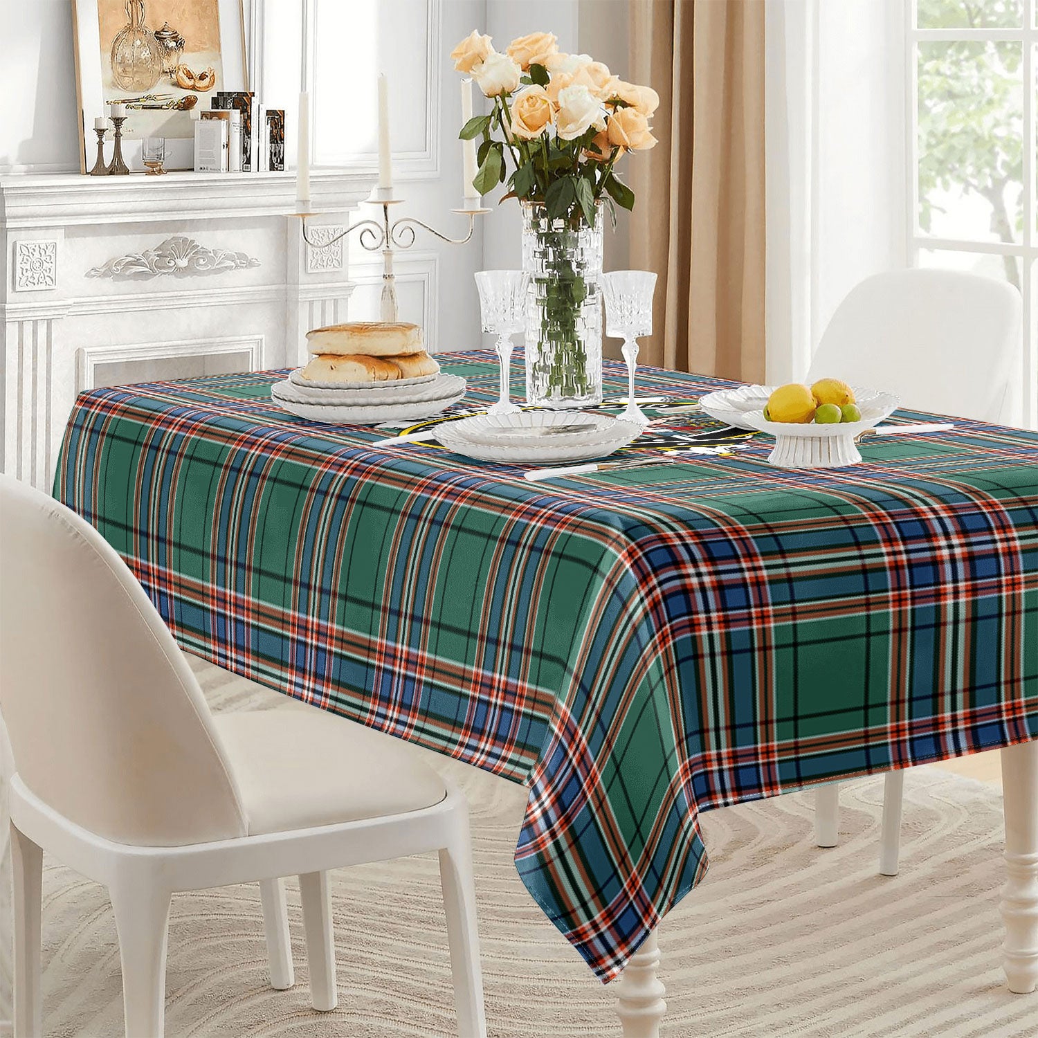 McFarlane Hunting Ancient Tartan Crest Tablecloth