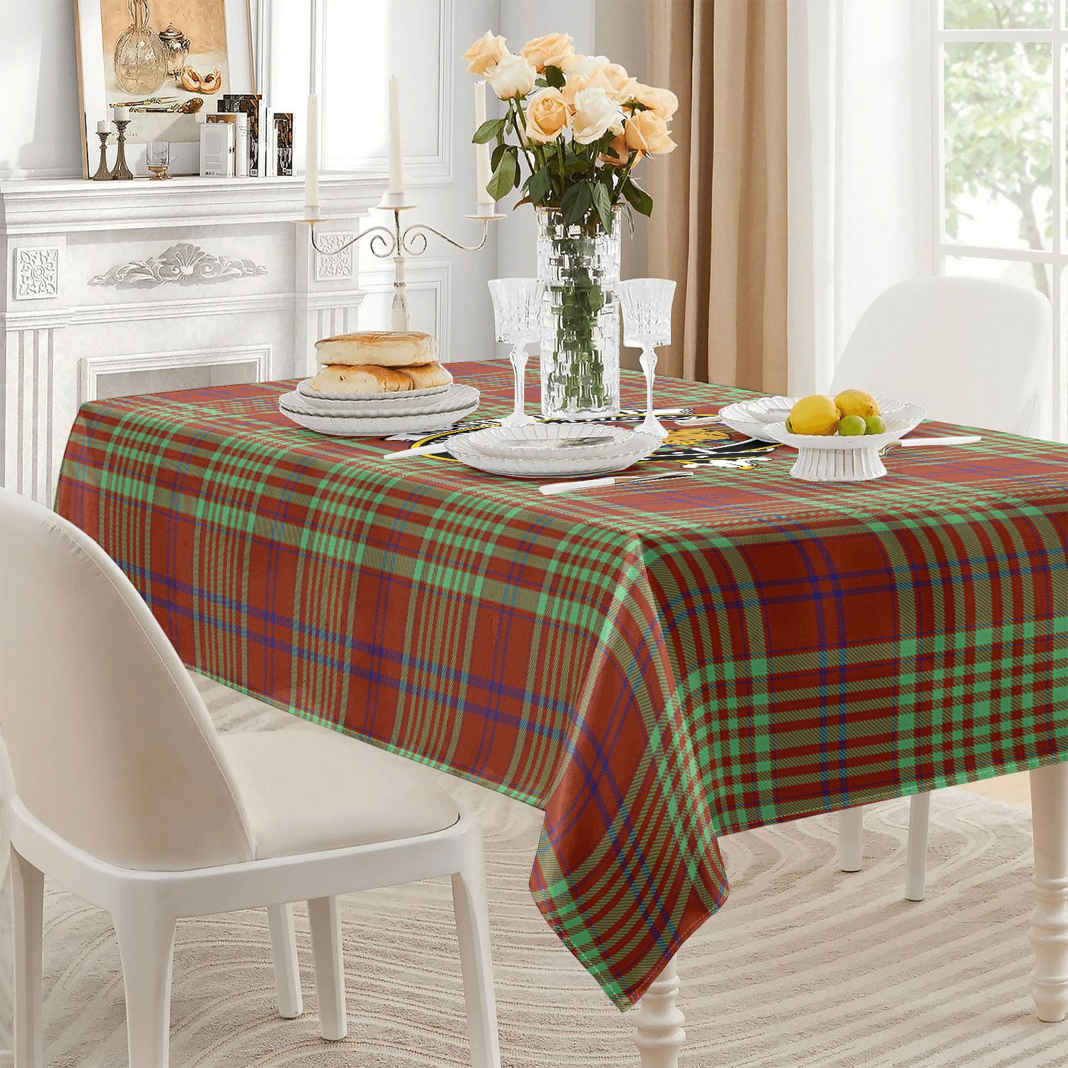 McGillivray Hunting Ancient Tartan Crest Tablecloth