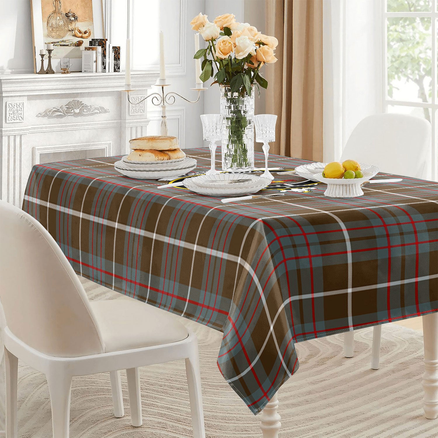 McIntyre Hunting Weathered Tartan Crest Tablecloth