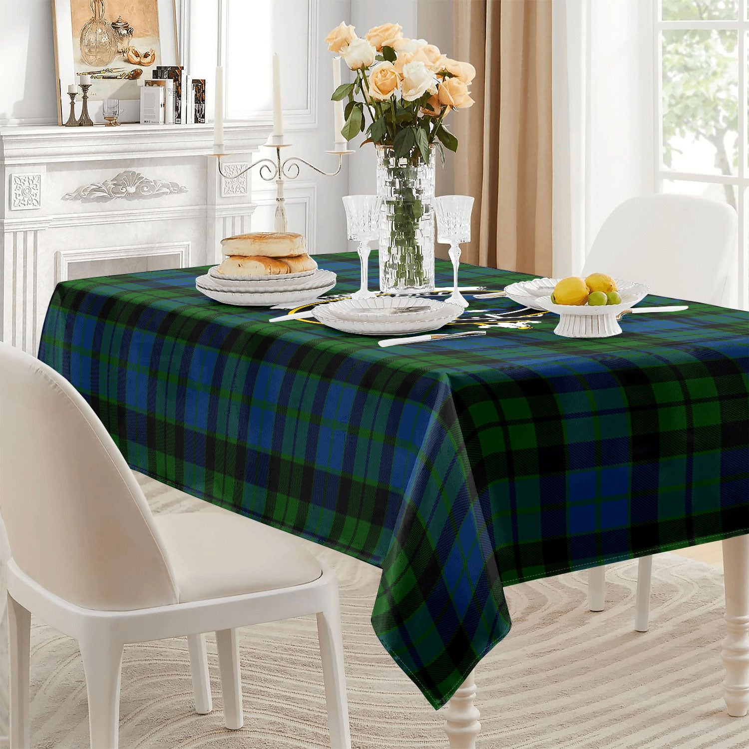 McKay Modern Tartan Crest Tablecloth