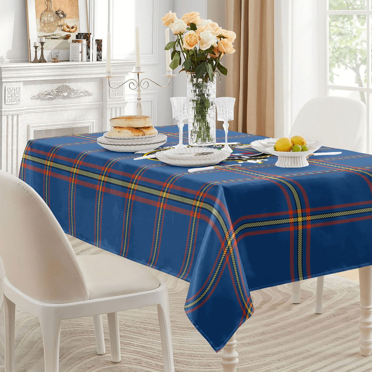 McLaine of Loch Buie Hunting Ancient Tartan Crest Tablecloth