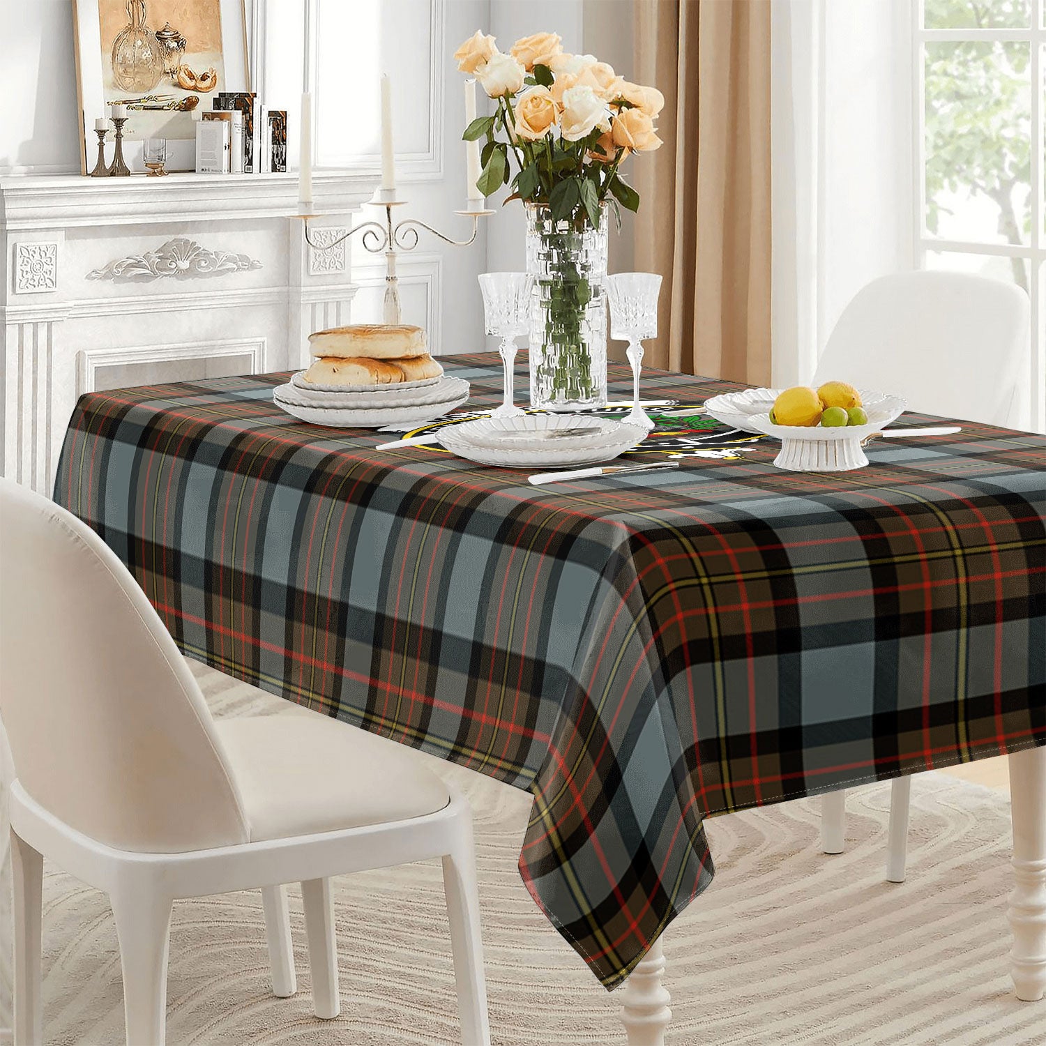 McLaren Weathered Tartan Crest Tablecloth