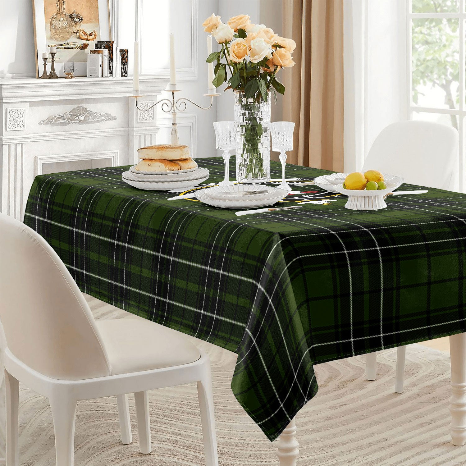 McLean Hunting Tartan Crest Tablecloth