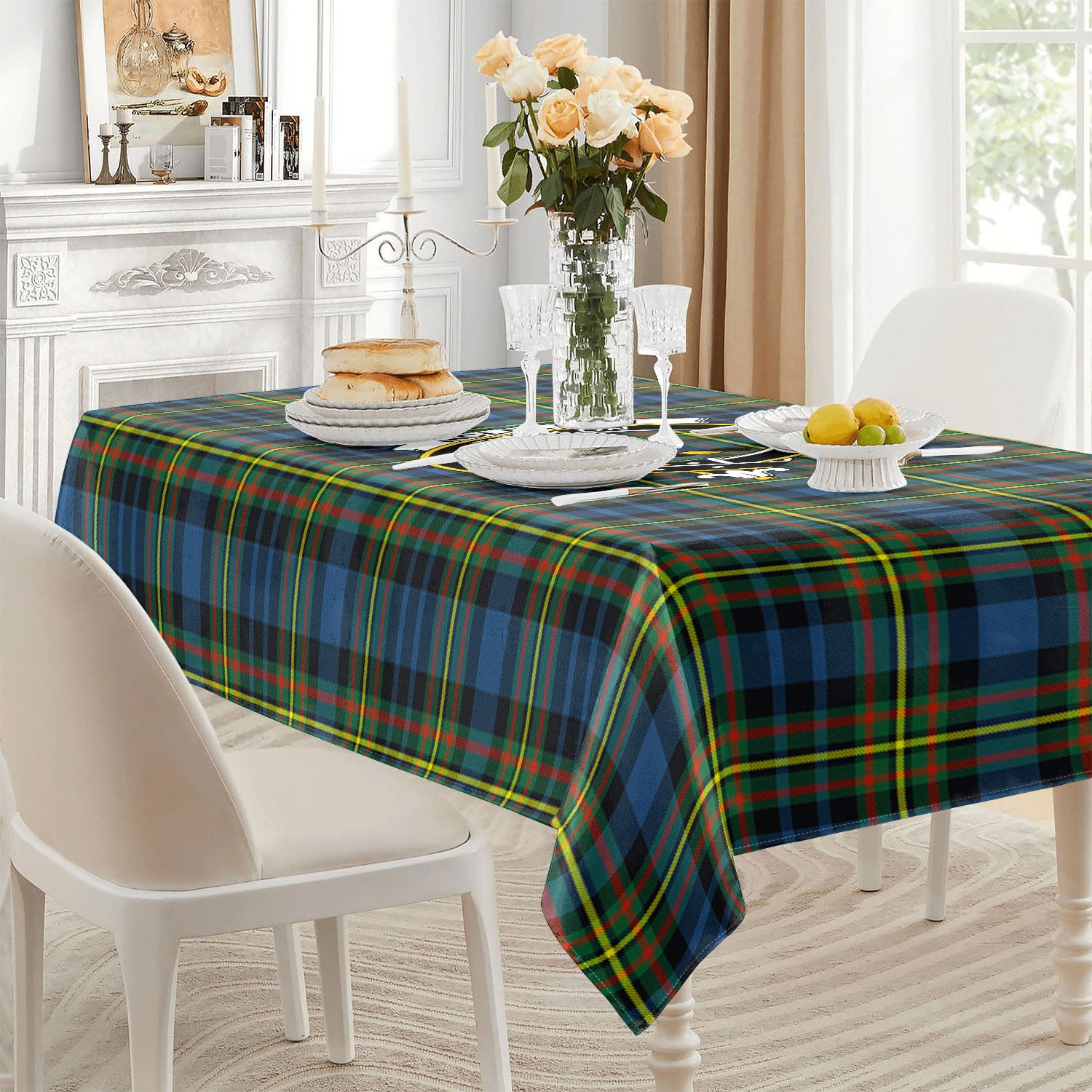 McLellan Ancient Tartan Crest Tablecloth