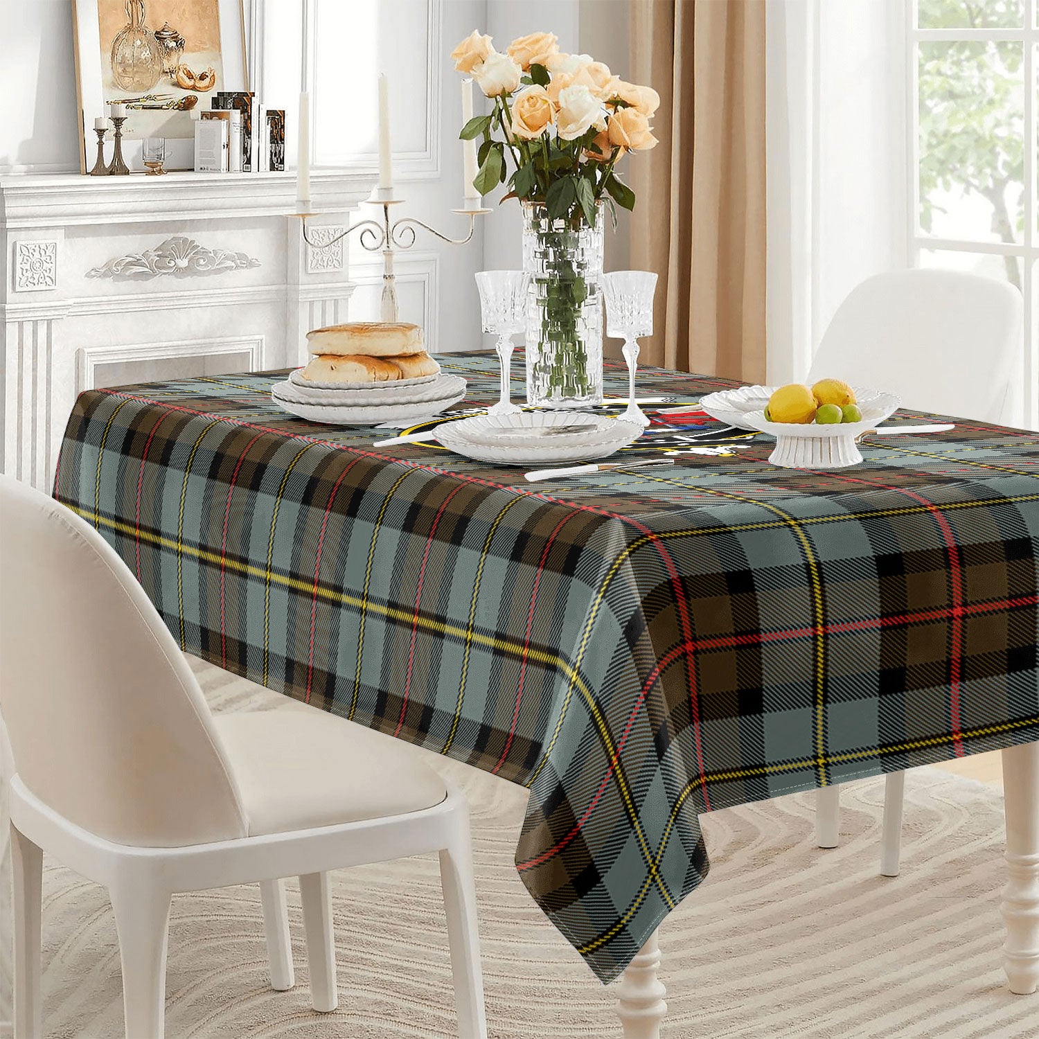 McLeod of Harris Weathered Tartan Crest Tablecloth