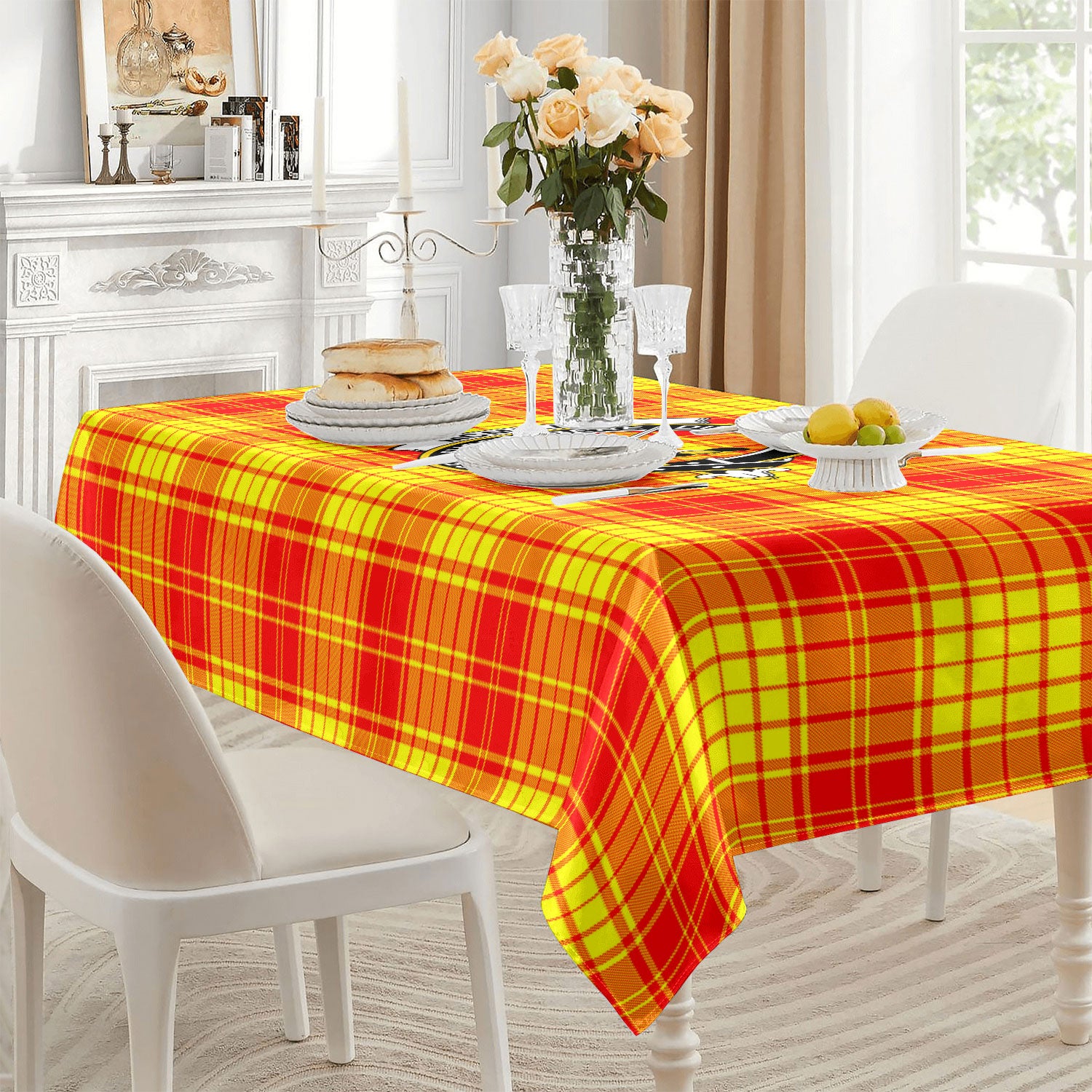 McMillan Clan Tartan Crest Tablecloth