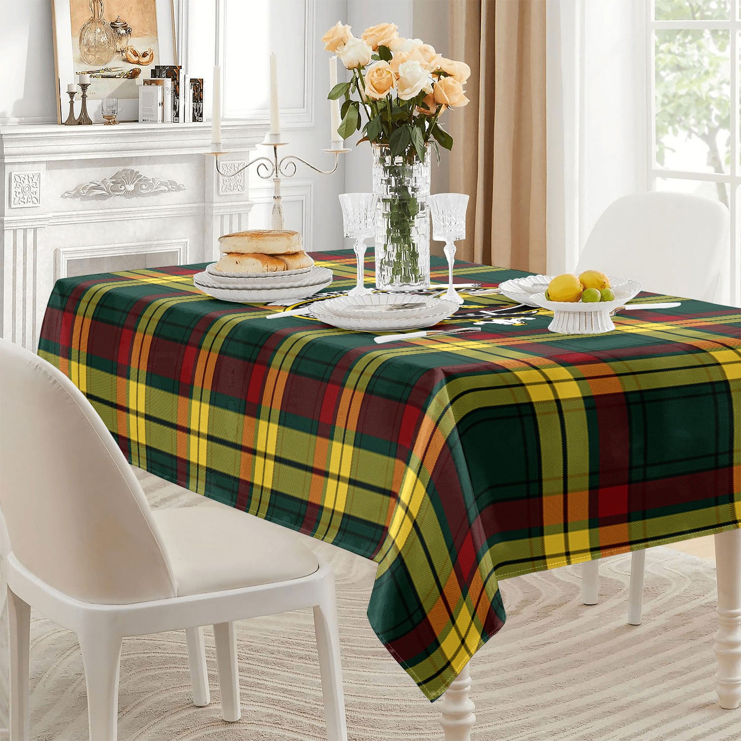 McMillan Old Modern Tartan Crest Tablecloth