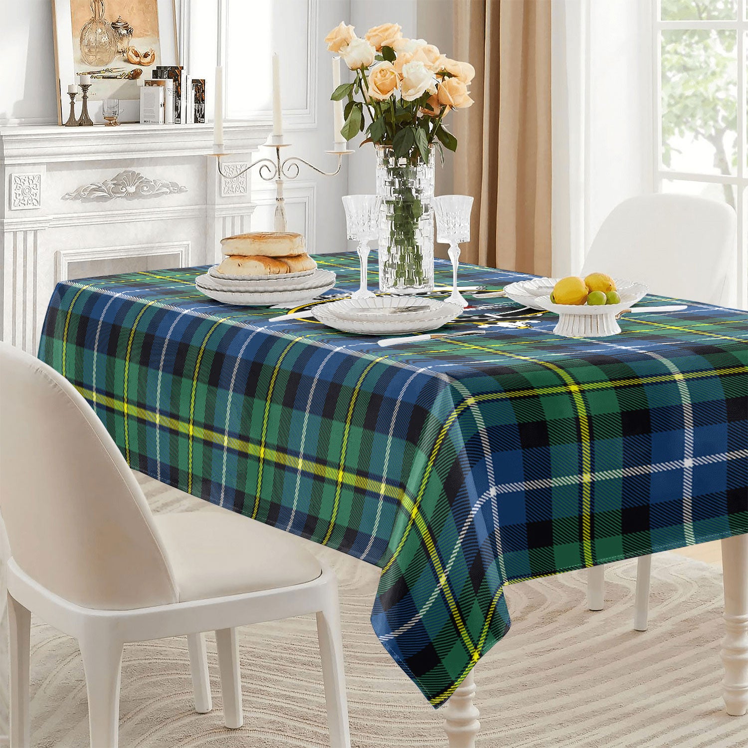McNeil of Barra Ancient Tartan Crest Tablecloth