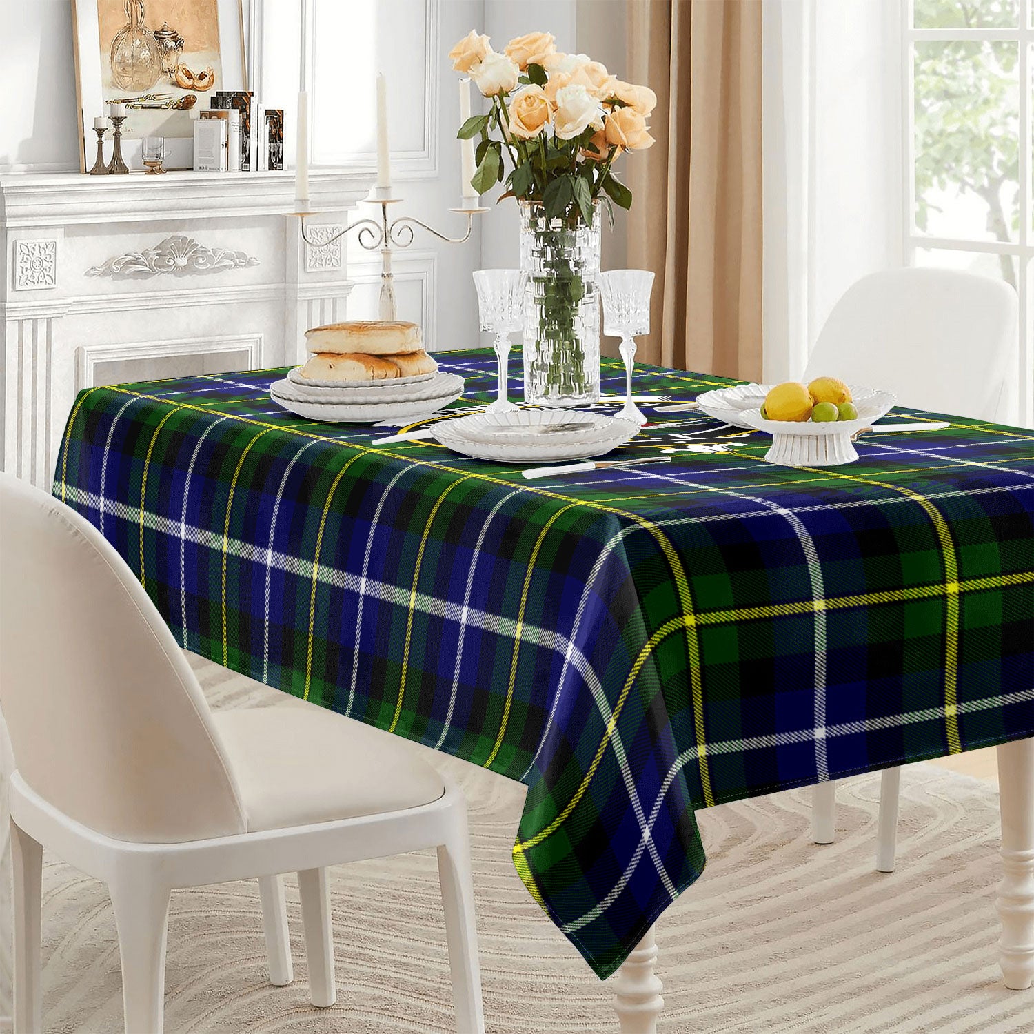 McNeil of Barra Modern Tartan Crest Tablecloth