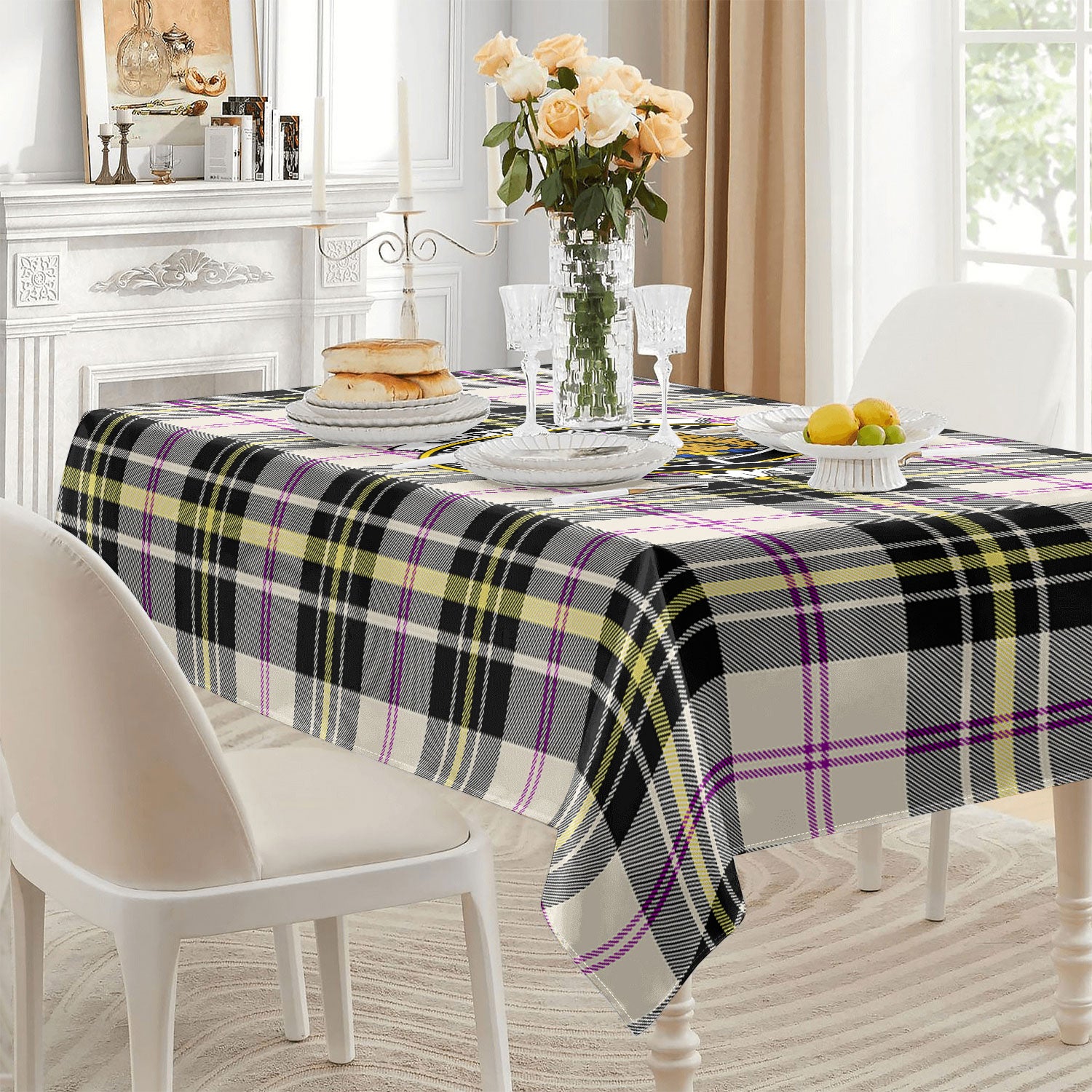 McPherson Dress Ancient Tartan Crest Tablecloth