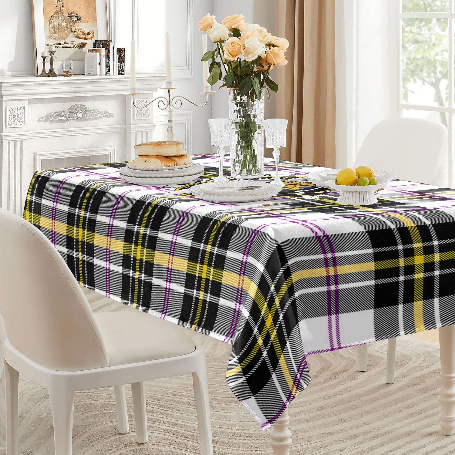 McPherson Dress Modern Tartan Crest Tablecloth