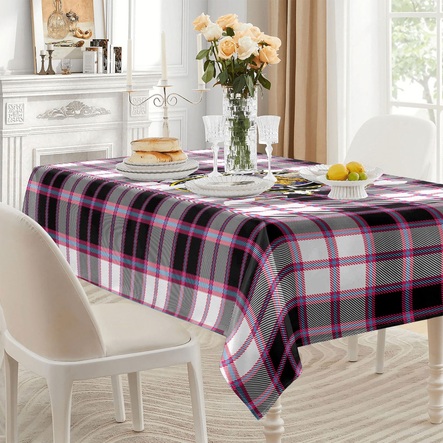 McPherson Hunting Modern Tartan Crest Tablecloth