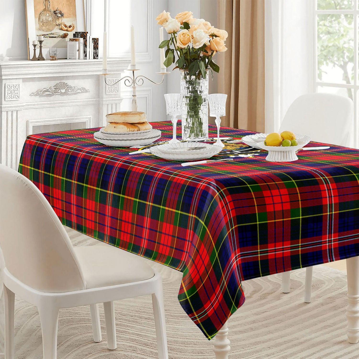 McPherson Modern Tartan Crest Tablecloth