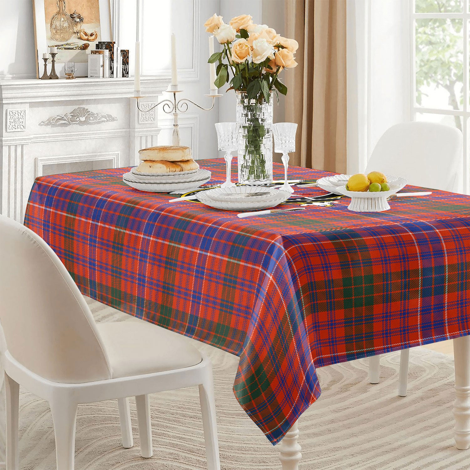 McRae Ancient Tartan Crest Tablecloth